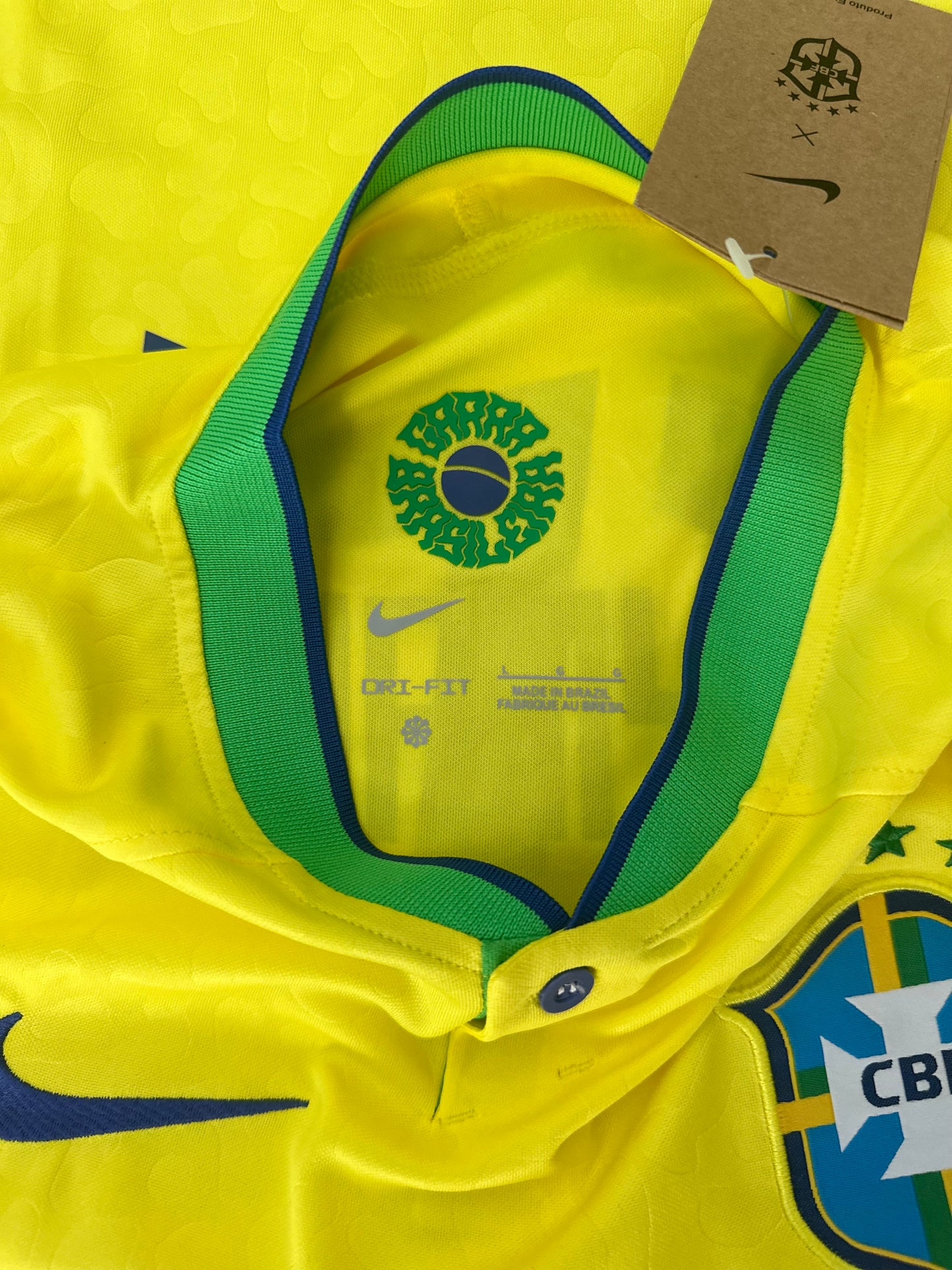 Brazil Neymar Jr Soccer Jersey Yellow #10 Men’s Size Regular 2023