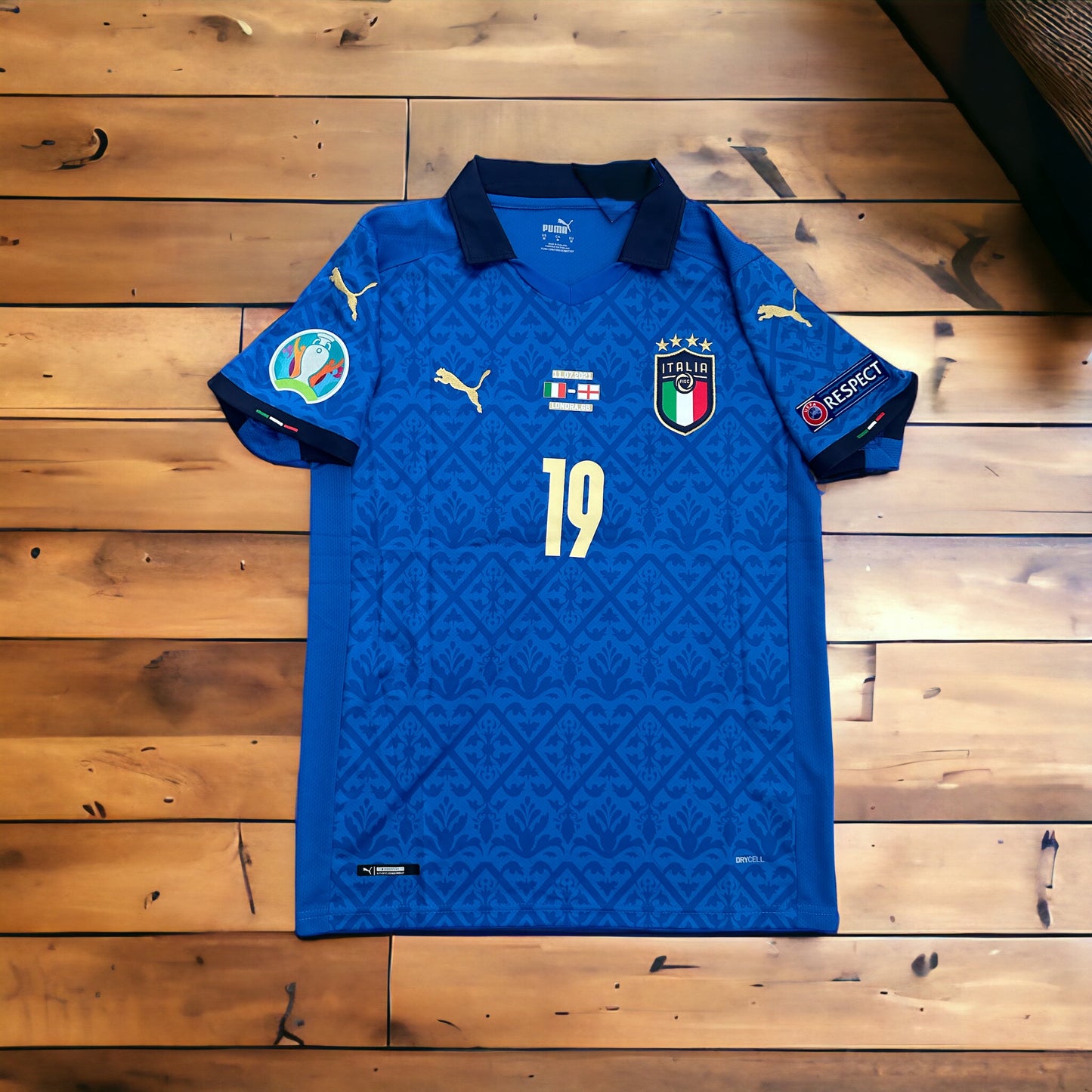 Italy Leonardo Bonucci #19 Soccer Jersey Final Euro 2021 Regular Size men Team