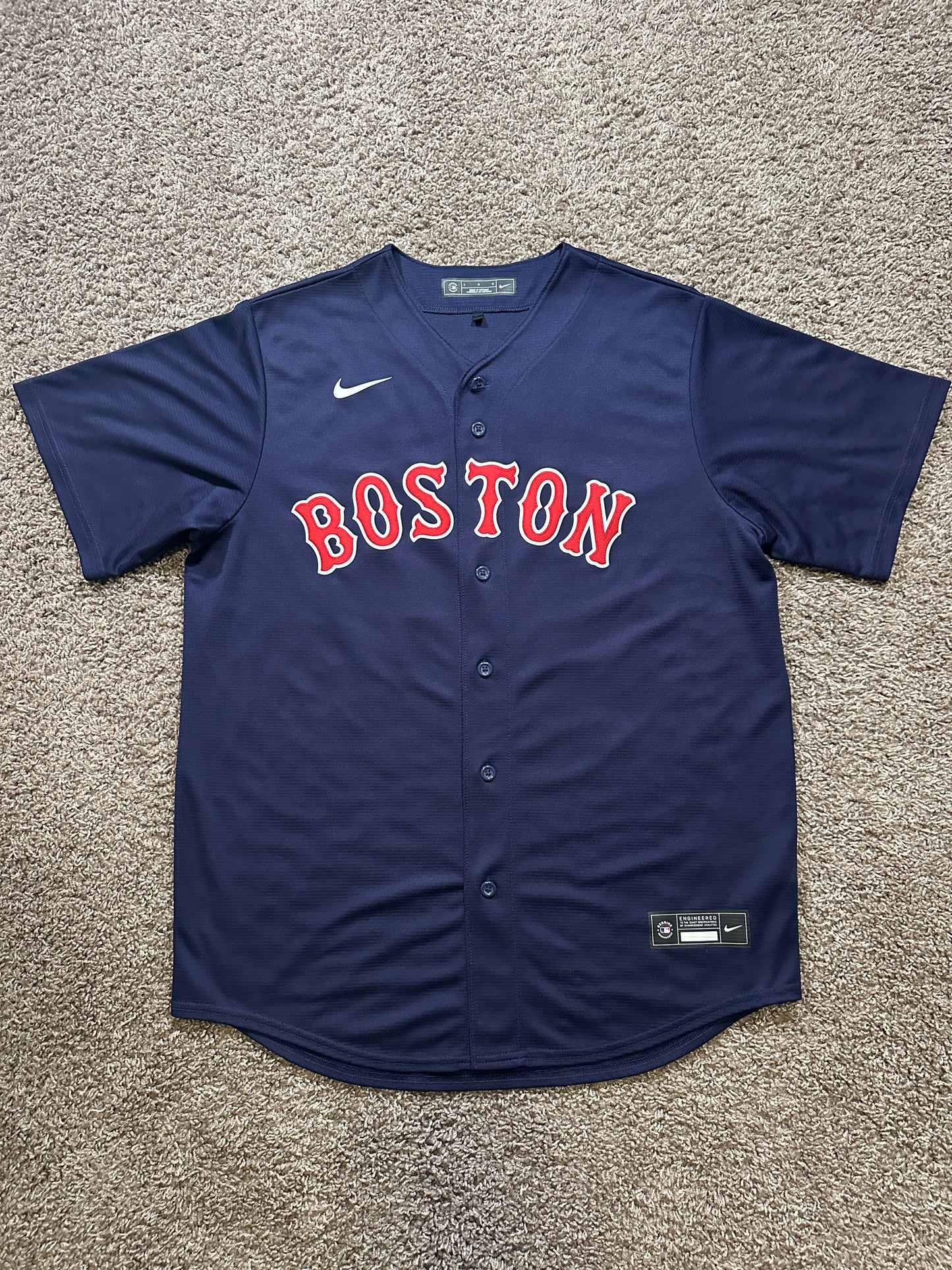 Boston Red Sox David Ortiz #34 Baseball Jersey Navy Men Size T-shirtrt