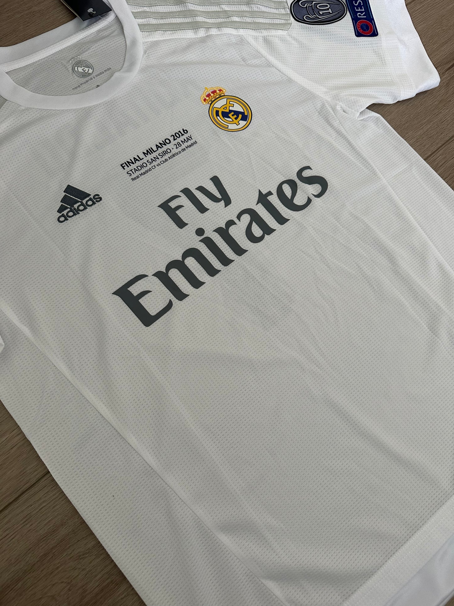 Real Madrid Cristiano Ronaldo Soccer Jersey 2016 Final UCL Home #7 Men Size