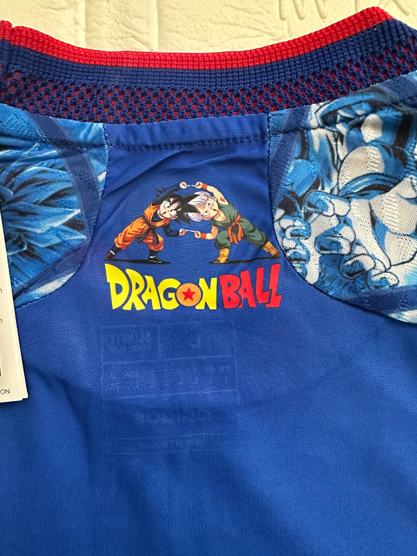 Japan Dragon Ball Z Soccer Jersey Blue Special Edition Anime Men Size Shirt