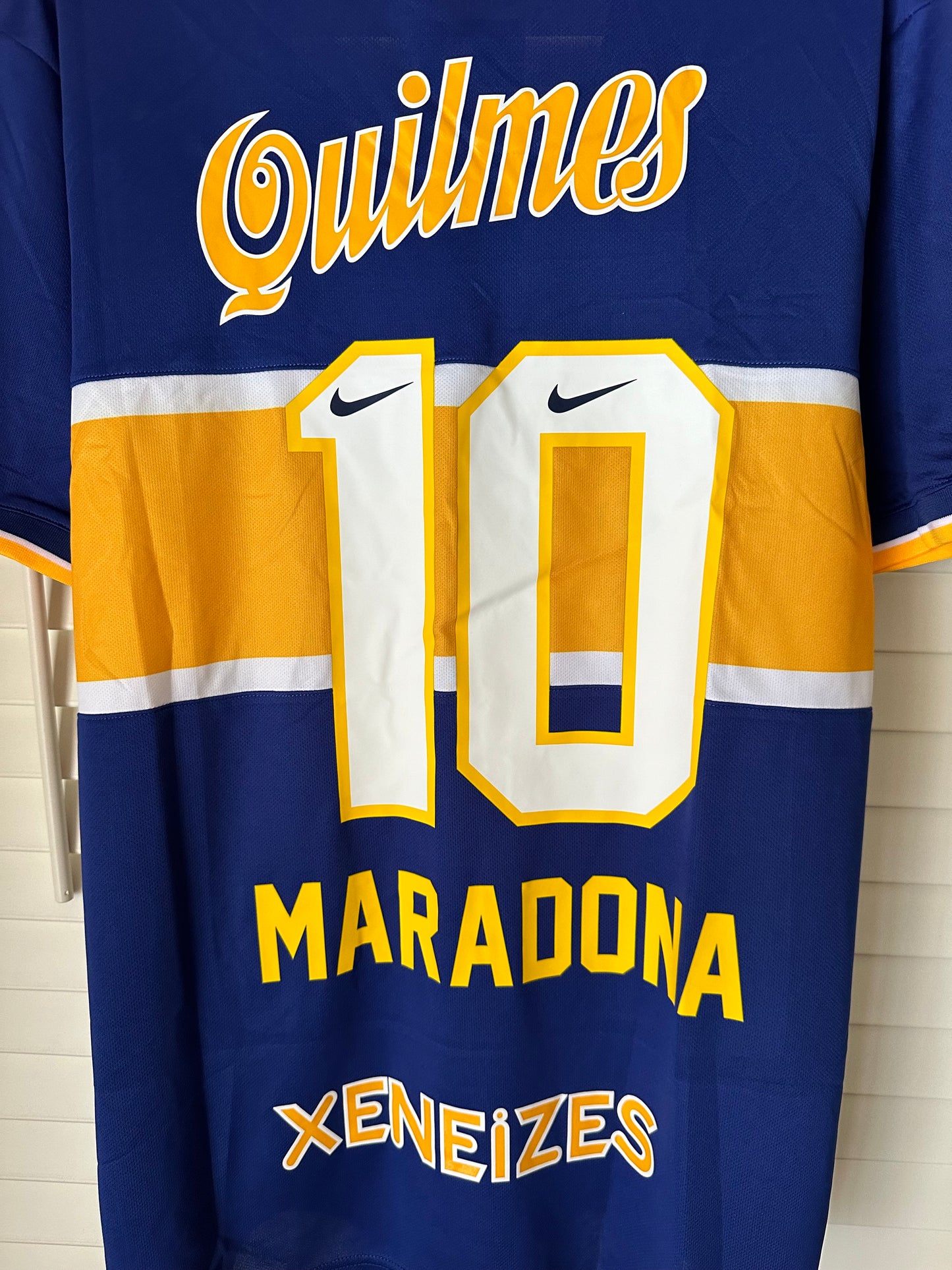 Maradona #10 Boca Juniors Soccer Jersey 96/97 Retro Home Blue Men Size Shirt