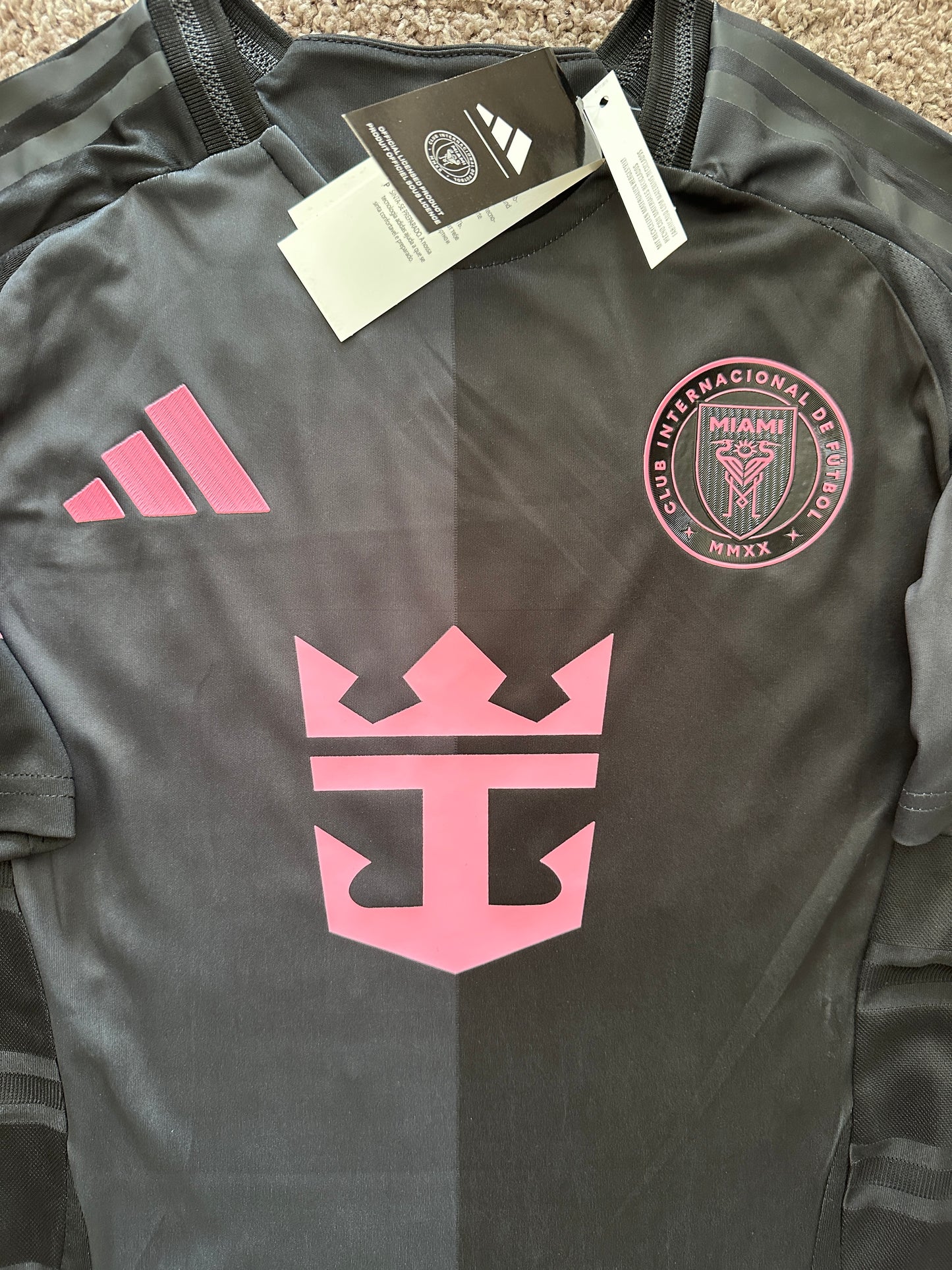 Soccer Jersey Inter Miami Away 2025 Black Lionel Messi #10 Shirt Men size Footba