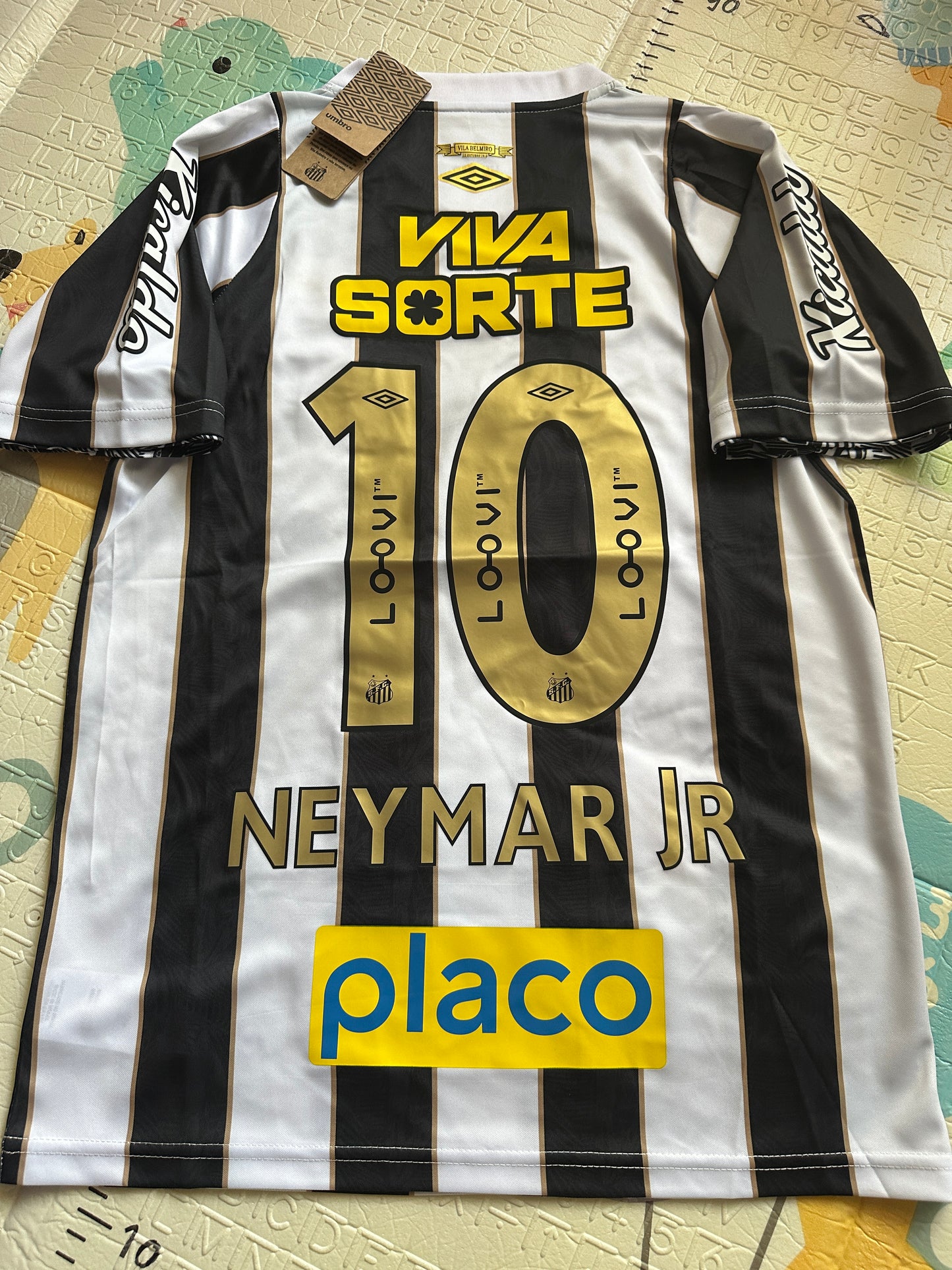 Neymar Jr #11 Santos 24/25 Away Black Soccer Jersey Men True Size Shirt
