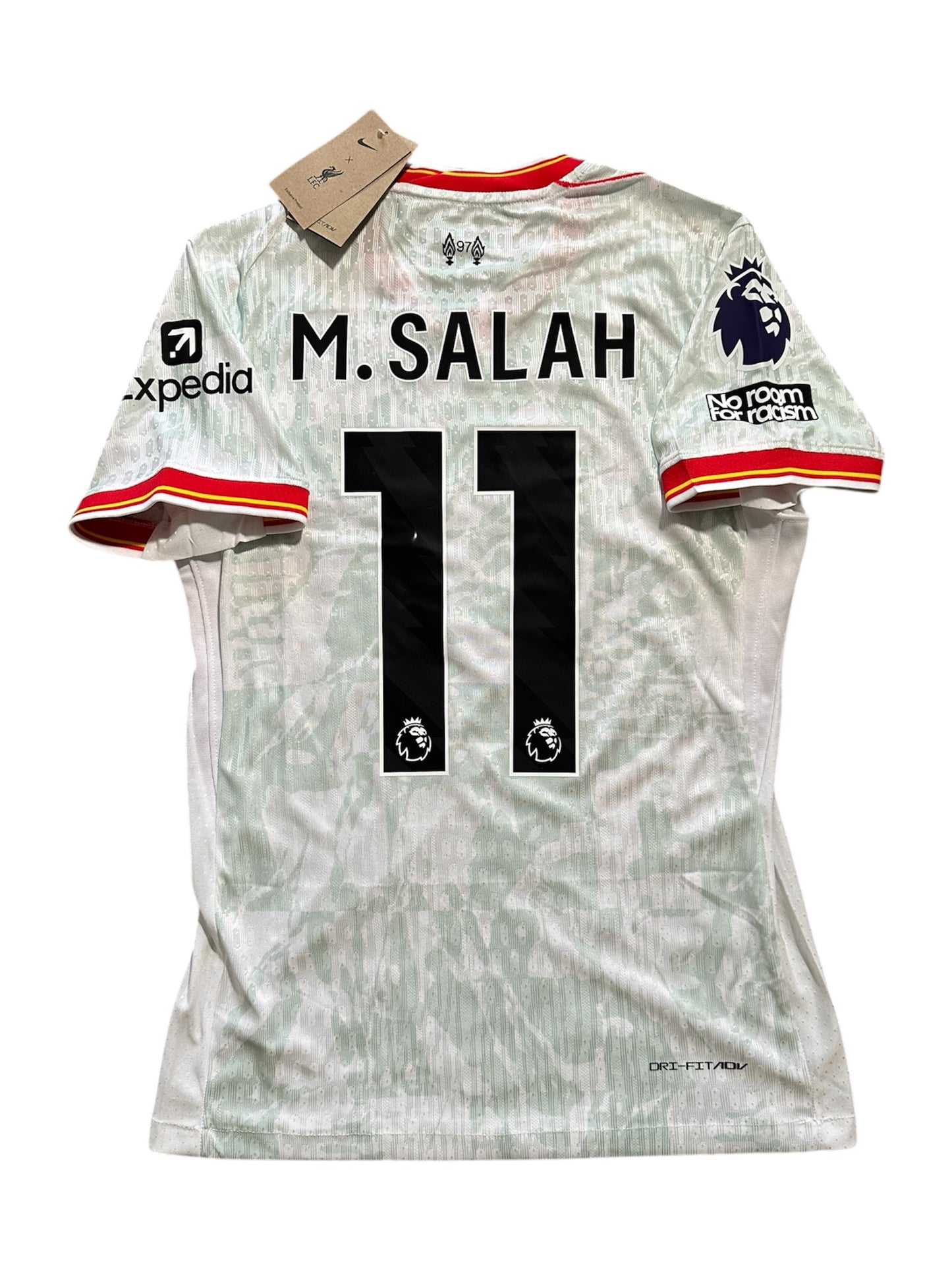 Liverpool Mohamed Salah #11 Away White Soccer Jersey 24/25 Men Shirt Size Football