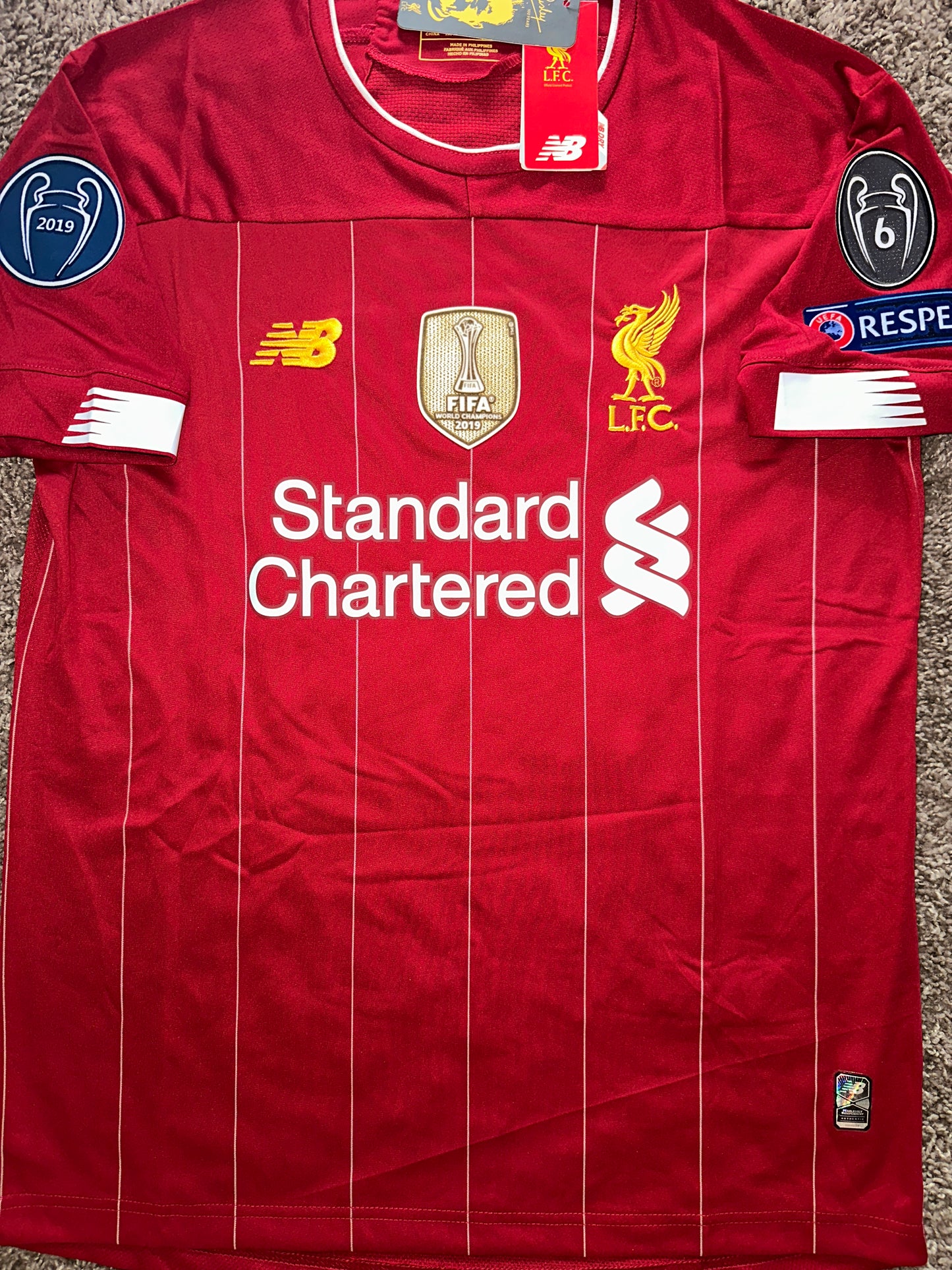 Liverpool M. Salah Soccer Jersey 2019 Red Home Men