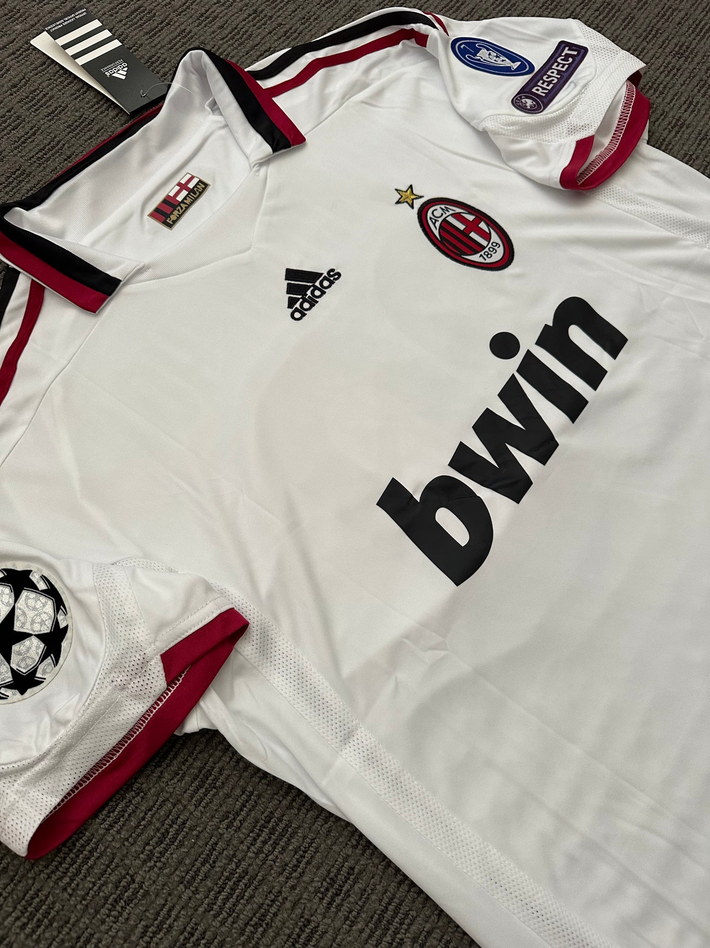 Soccer Jersey Milan 09/10 Ronaldinho #80 Away Home UCL Football Shirt Men Size