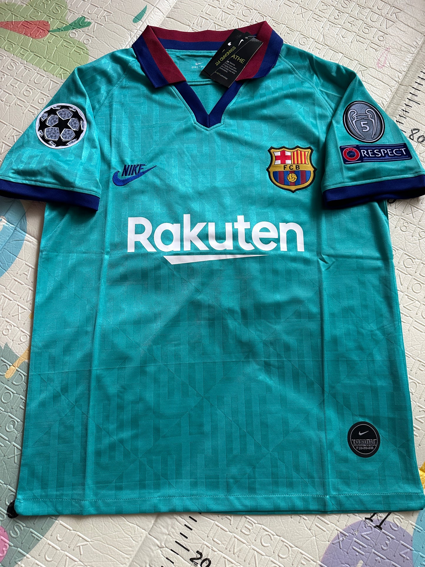 Barcelona 19/20 Messi Third Blue Soccer Jersey Men size