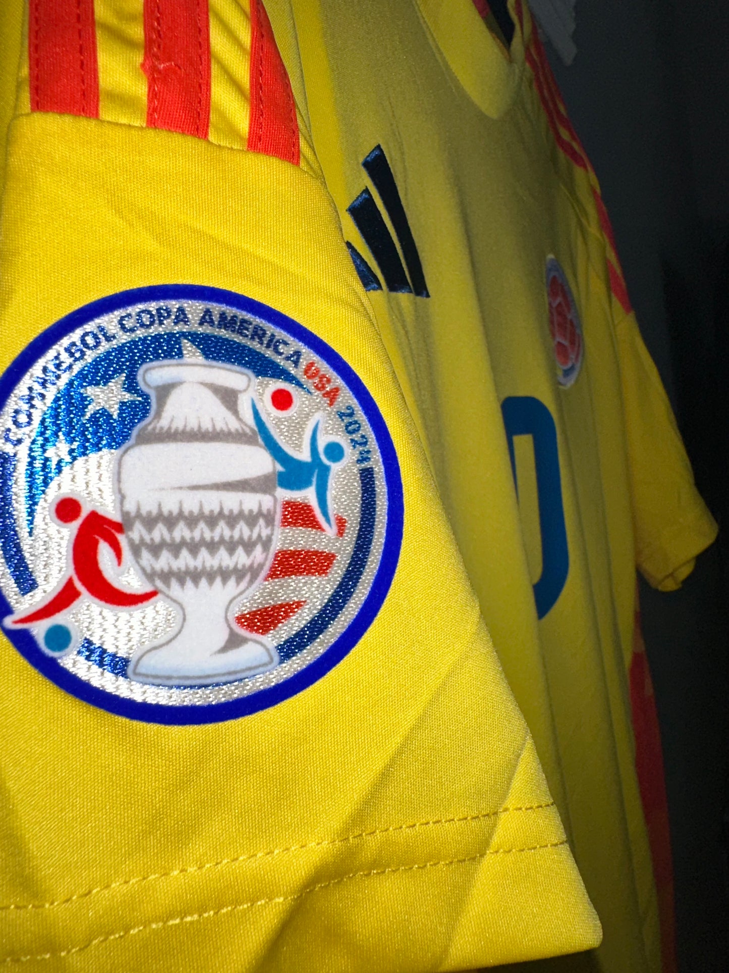 Colombia James Rodriguez #10 Soccer Jersey 2024 Yellow Home Cup Men Size Shirt