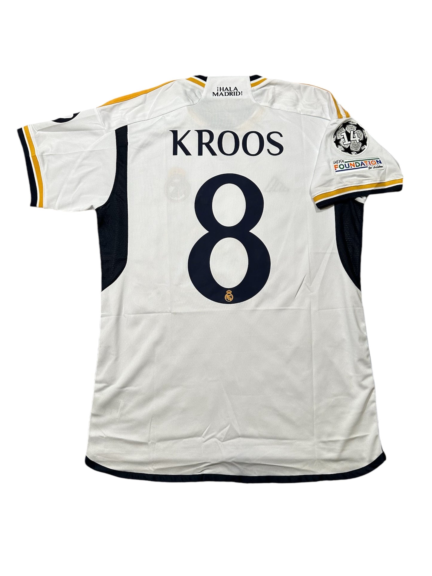 Real Madrid Final 2024 Toni Kroos #8 Home White Soccer Jersey Men Shirt Size