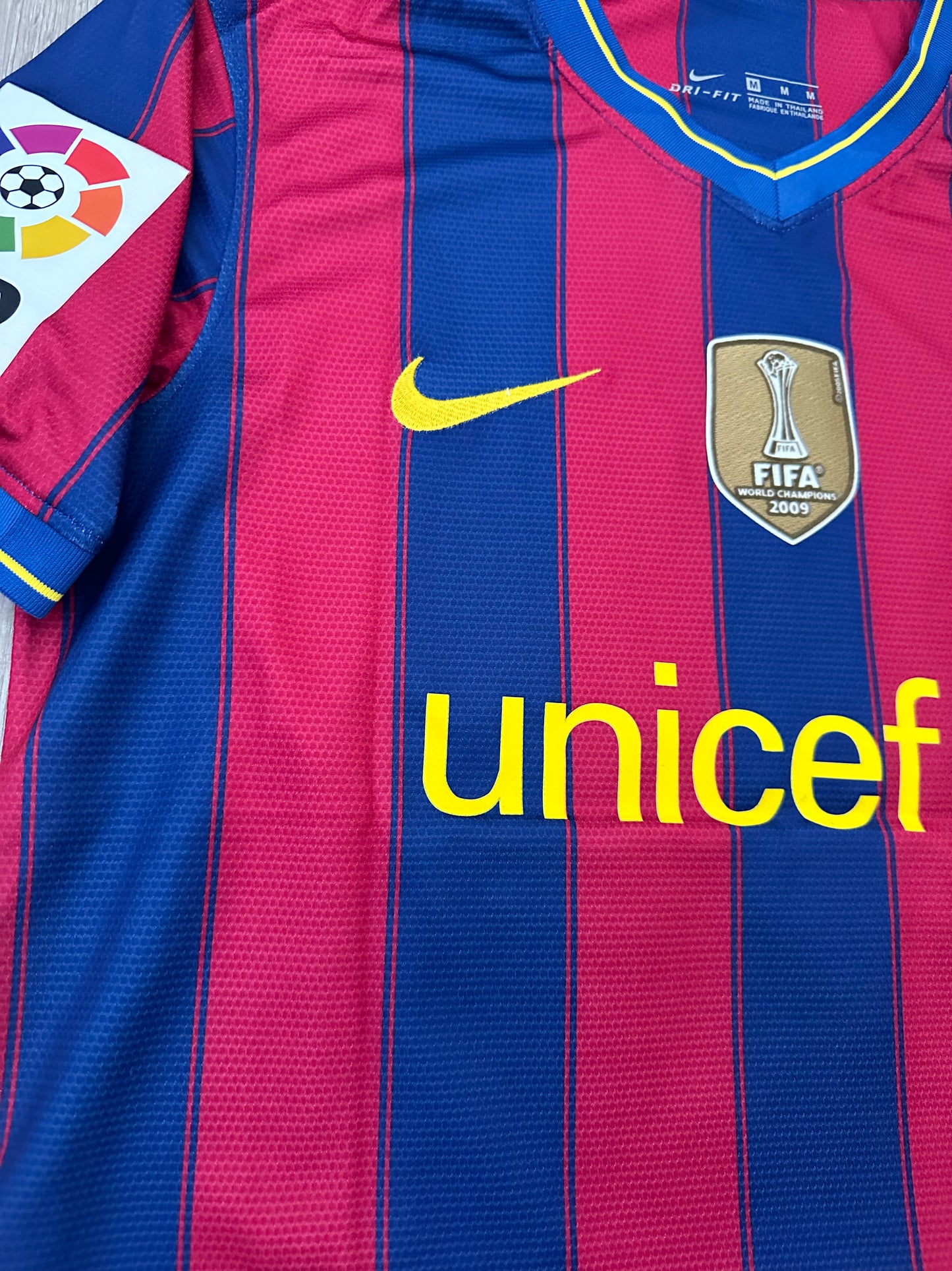 Messi Lionel #10 Barcelona 09/10 Retro Home Soccer Jersey UCL True size Men