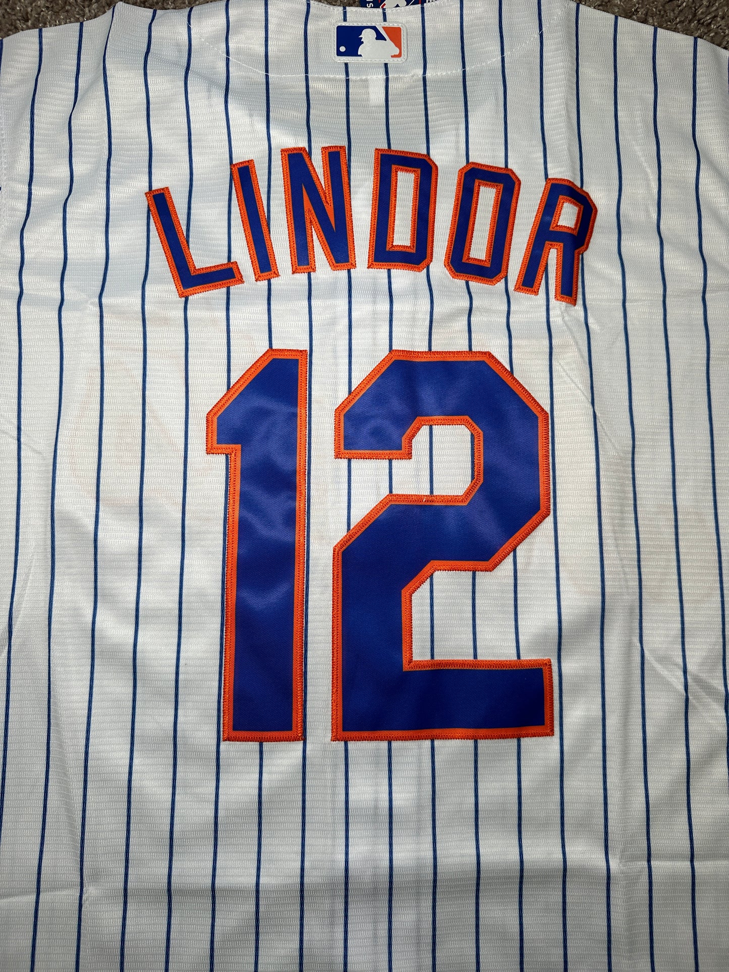 New York Mets Francisco Lindor Baseball Jersey Home White Men Size