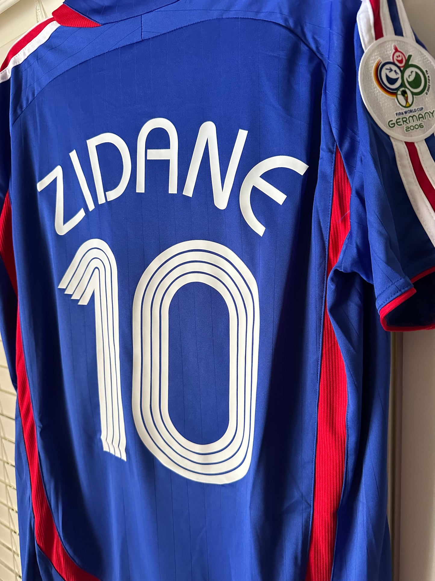 France Zinedine Zidane #10 Retro Soccer Jersey FWC 2006 Home Blue Men Size shirt