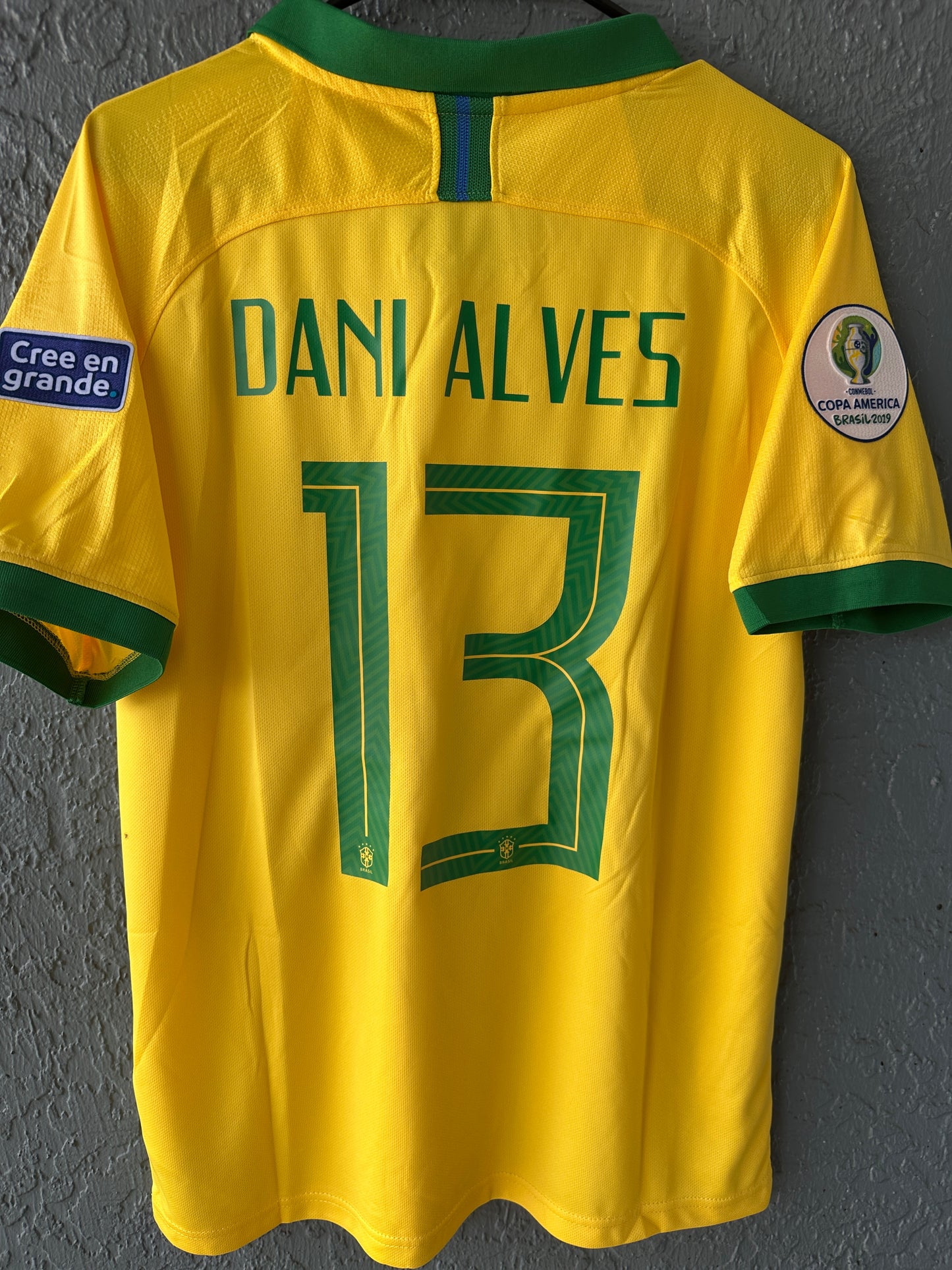 Brazil Dani Alves Jersey 2019 Final Amrican Cup