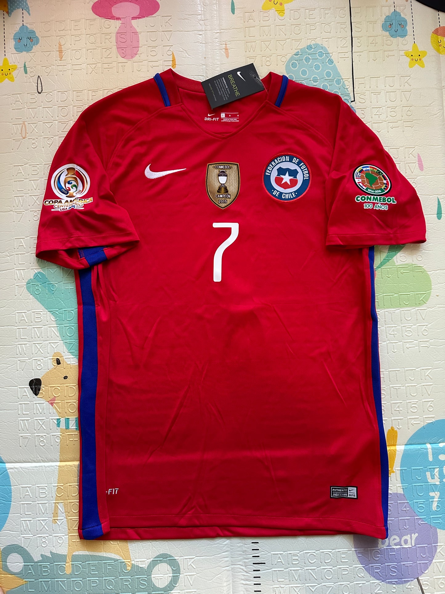 Chile Alexis Sanchez Soccer Jersey 2016 Final Home Red Men