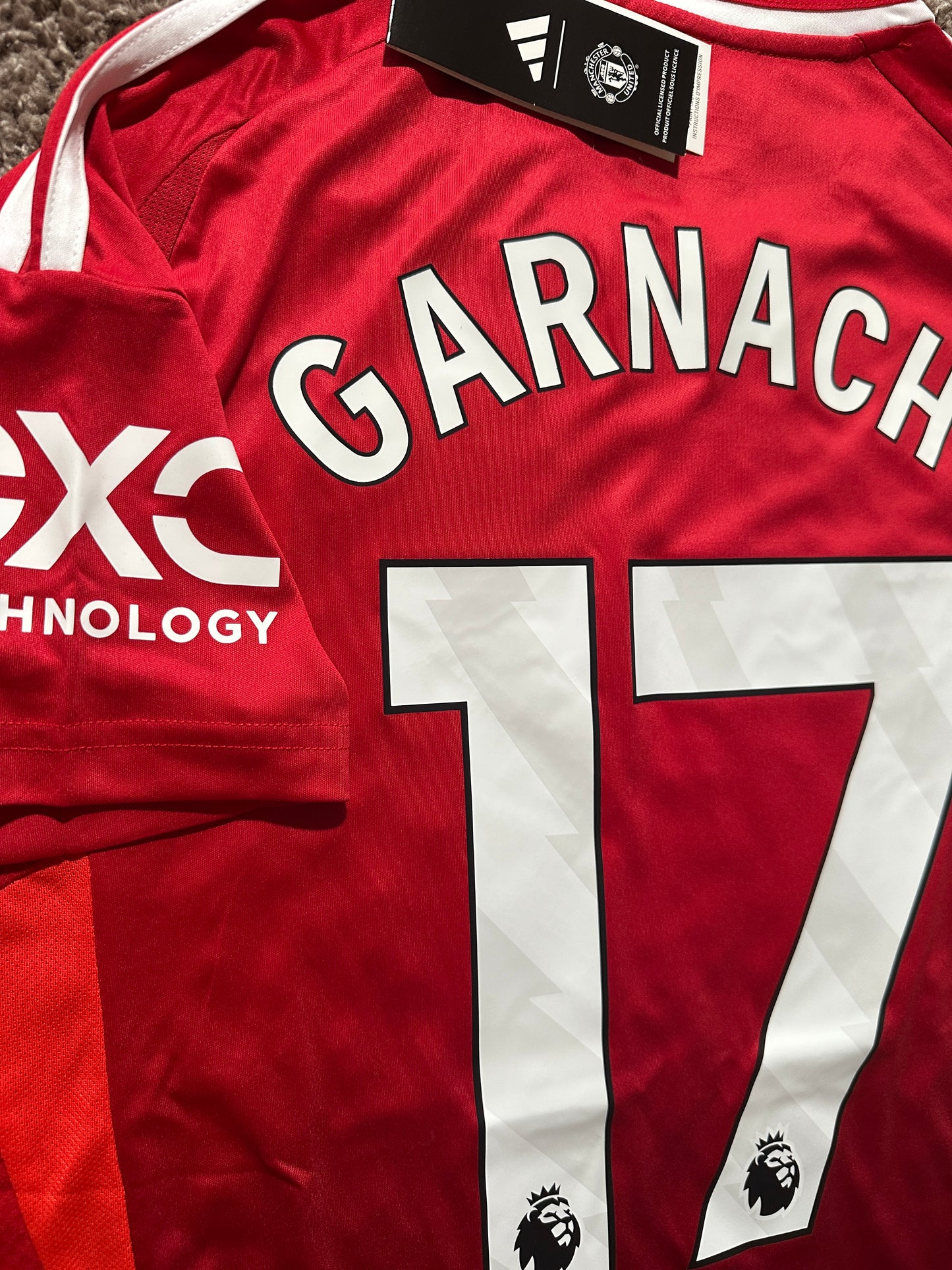 Manchester United 24/25 Home Soccer Jersey Red Garnacho 17 Premier