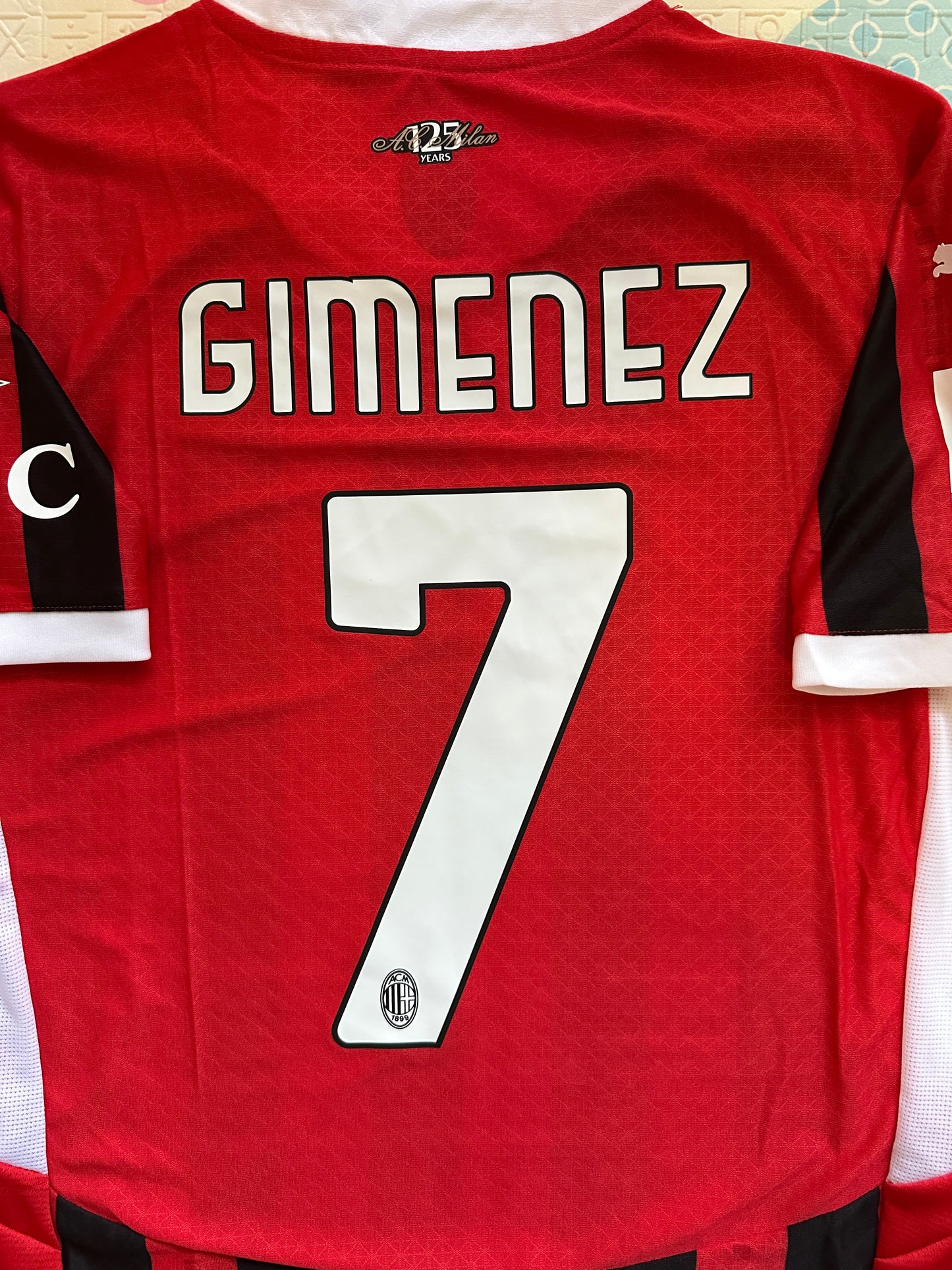 Milan Gimenez Soccer Jersey Red Men Size Player Version