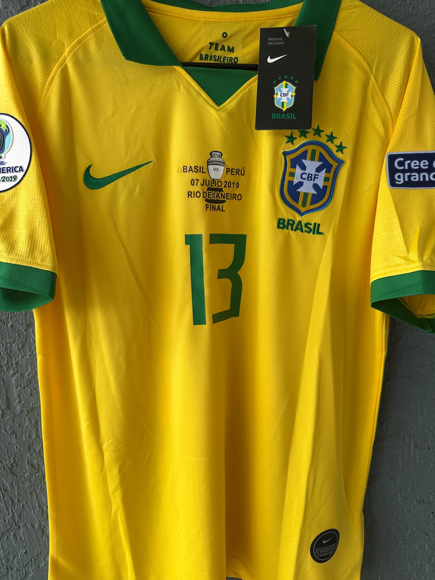 Brazil Dani Alves Jersey 2019 Final Amrican Cup