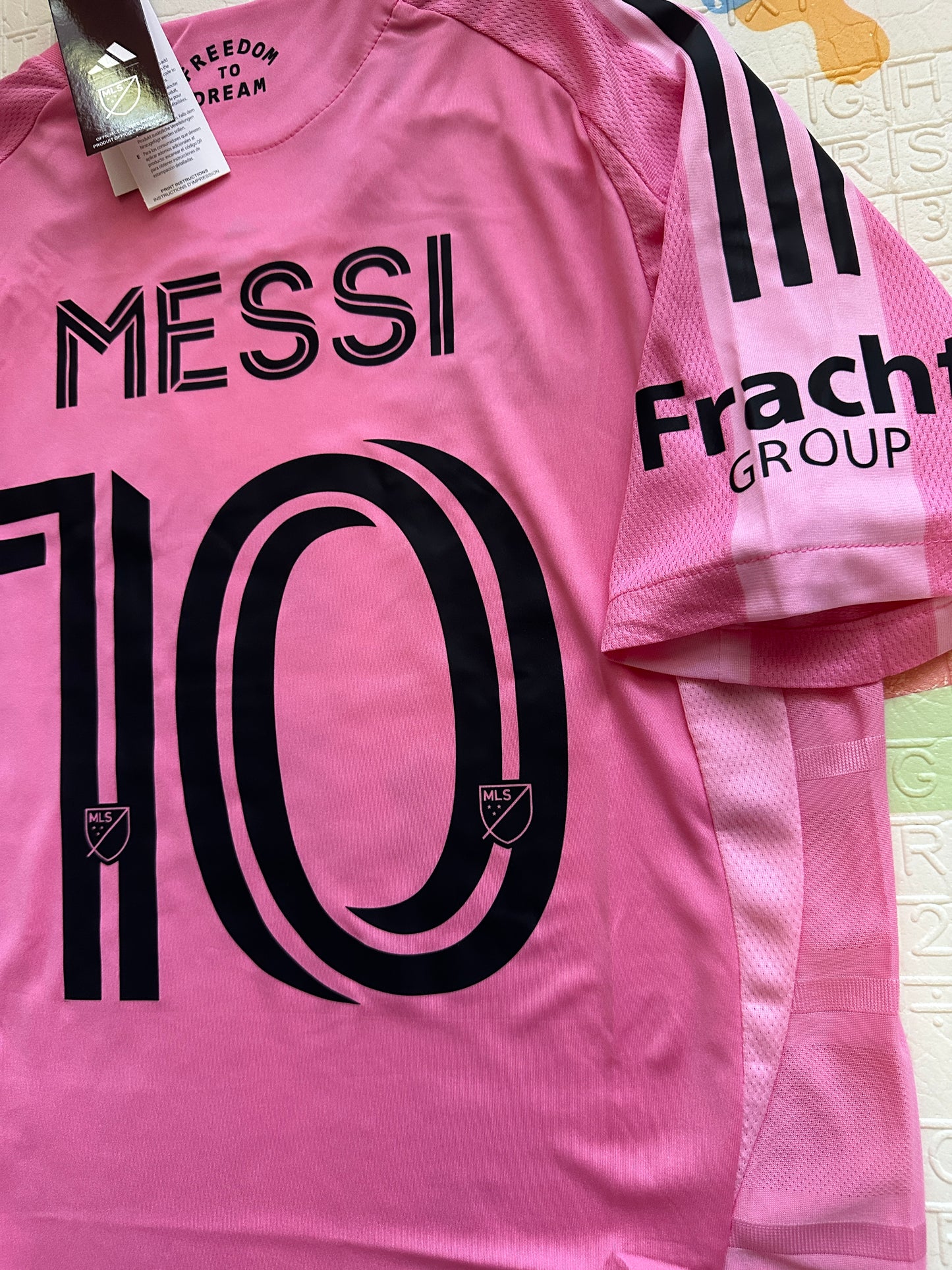 Inter Miami Messi #10 Soccer Jersey Pink 2025 Home Fan Men Size Shirt