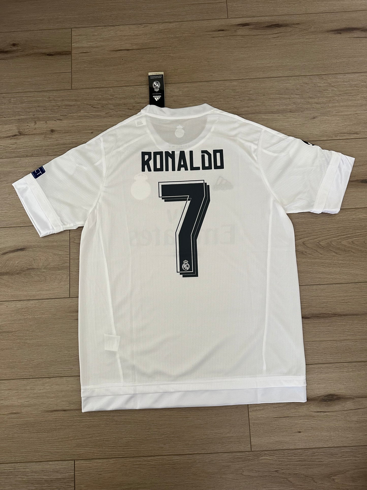 Real Madrid Cristiano Ronaldo Soccer Jersey 2016 Final UCL Home #7 Men Size