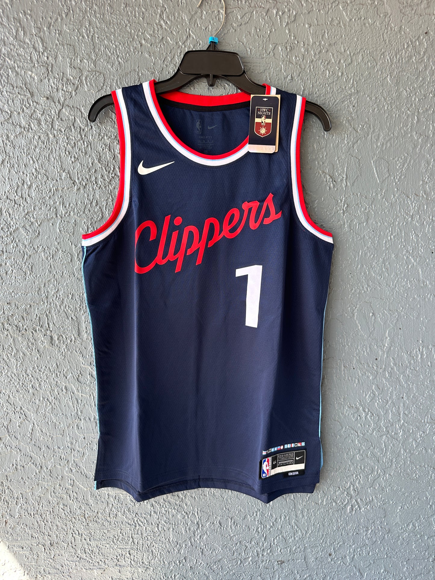 James Harden Icon Edition Clippers Basketball Jersey Navy 2024 25 Swingman Men