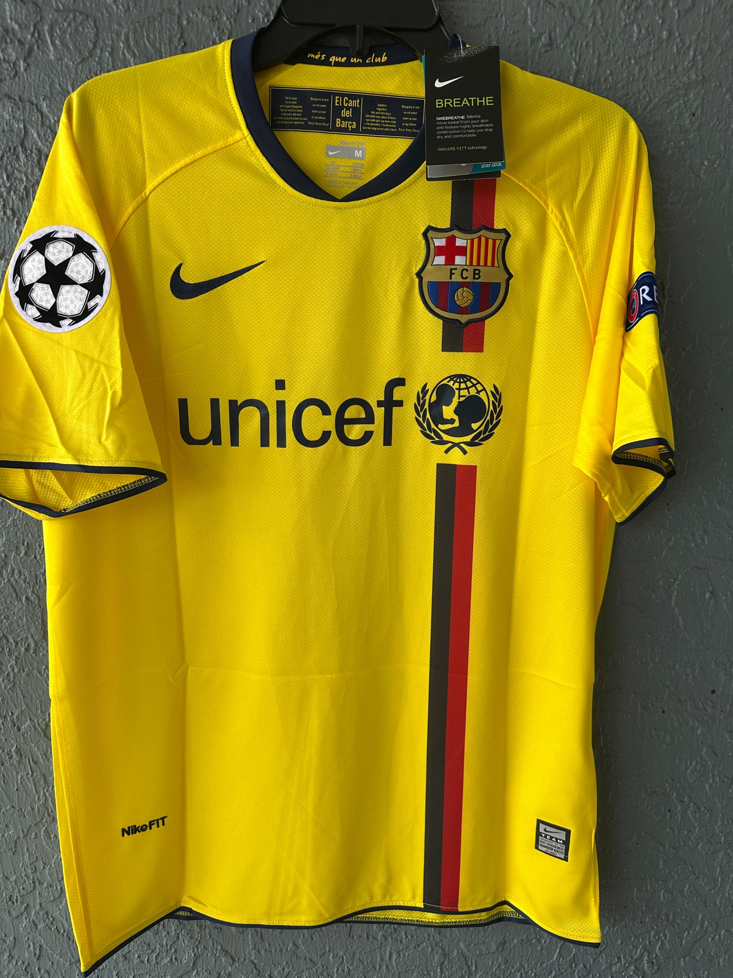 Barcelona 2009 Away Andres Iniesta #8 Soccer Jersey Men Size