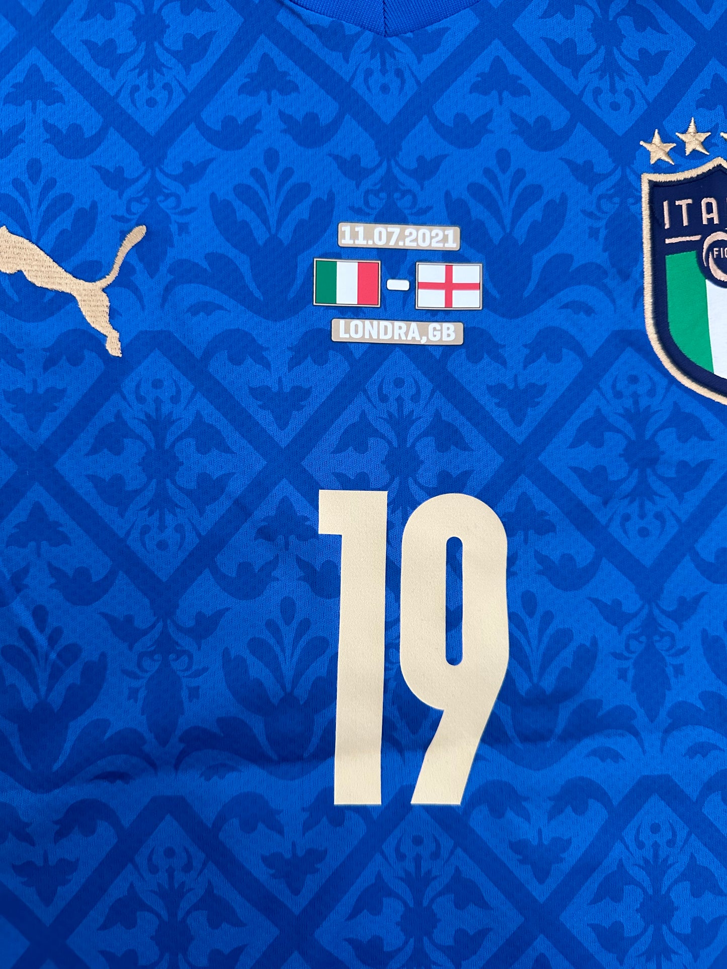 Italy Leonardo Bonucci #19 Soccer Jersey Final Euro 2021 Regular Size men Team