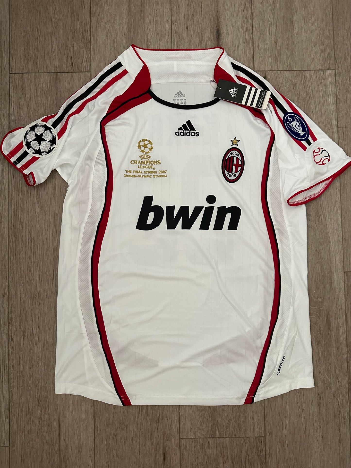 Milan Retro 2007 Ricardo Kaka #22 Soccer Jersey Final’s UCL White Men Shirt