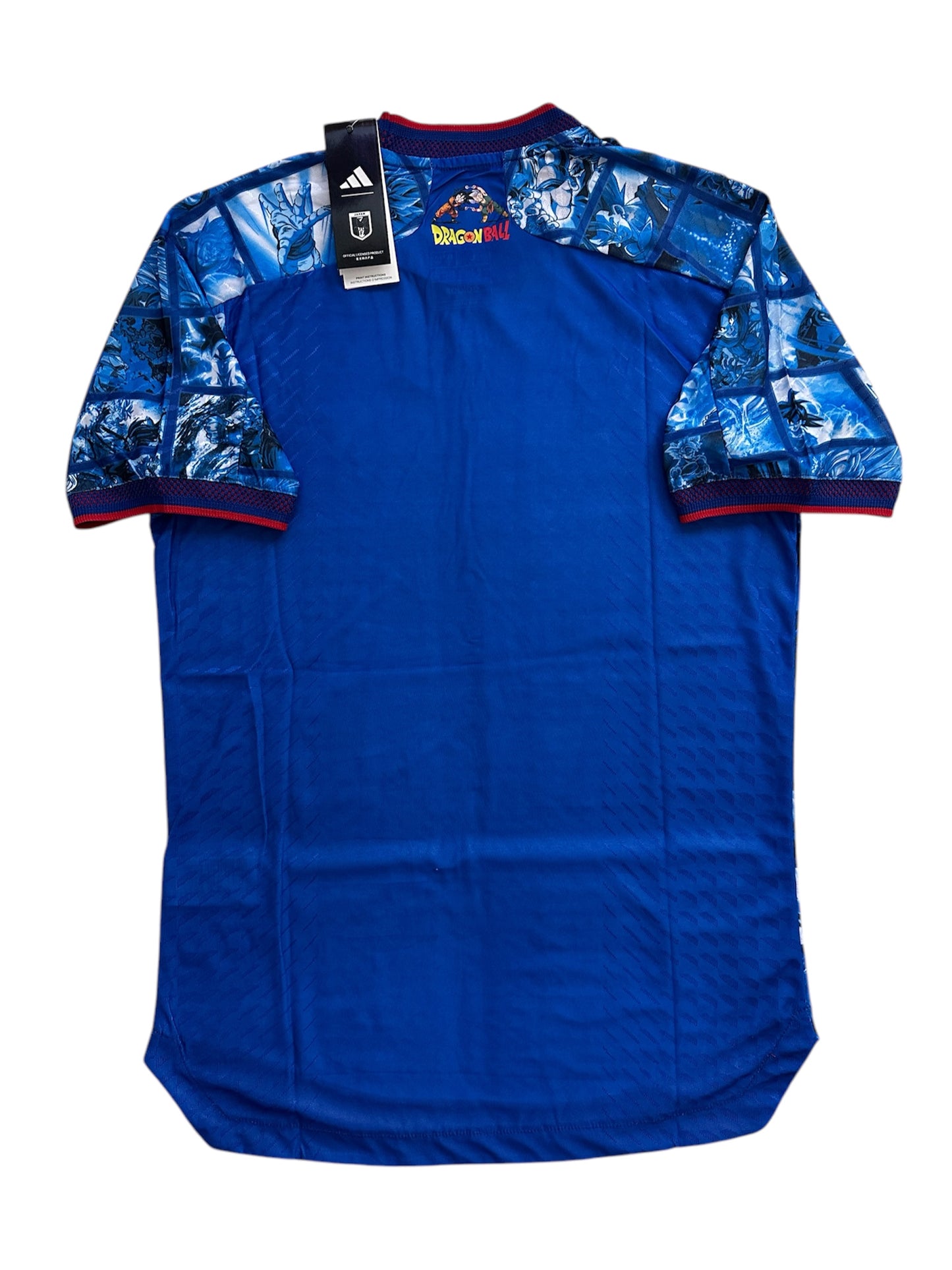 Japan Dragon Ball Z Soccer Jersey Blue Special Edition Anime Men Size Shirt