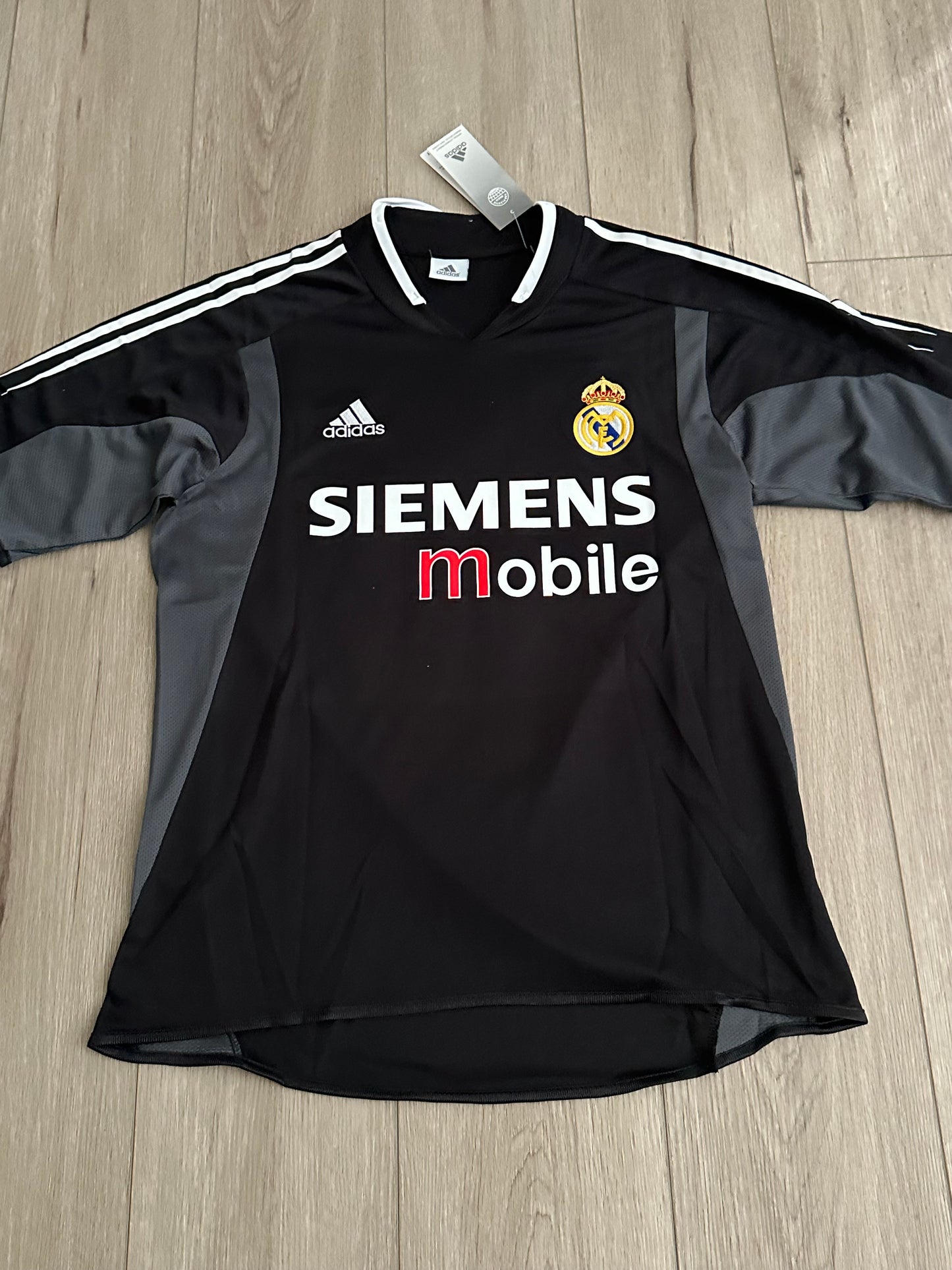 Soccer Jersey Luis Figo 10 Retro Real Madrid Away Black 04/05 Shirt Football Men