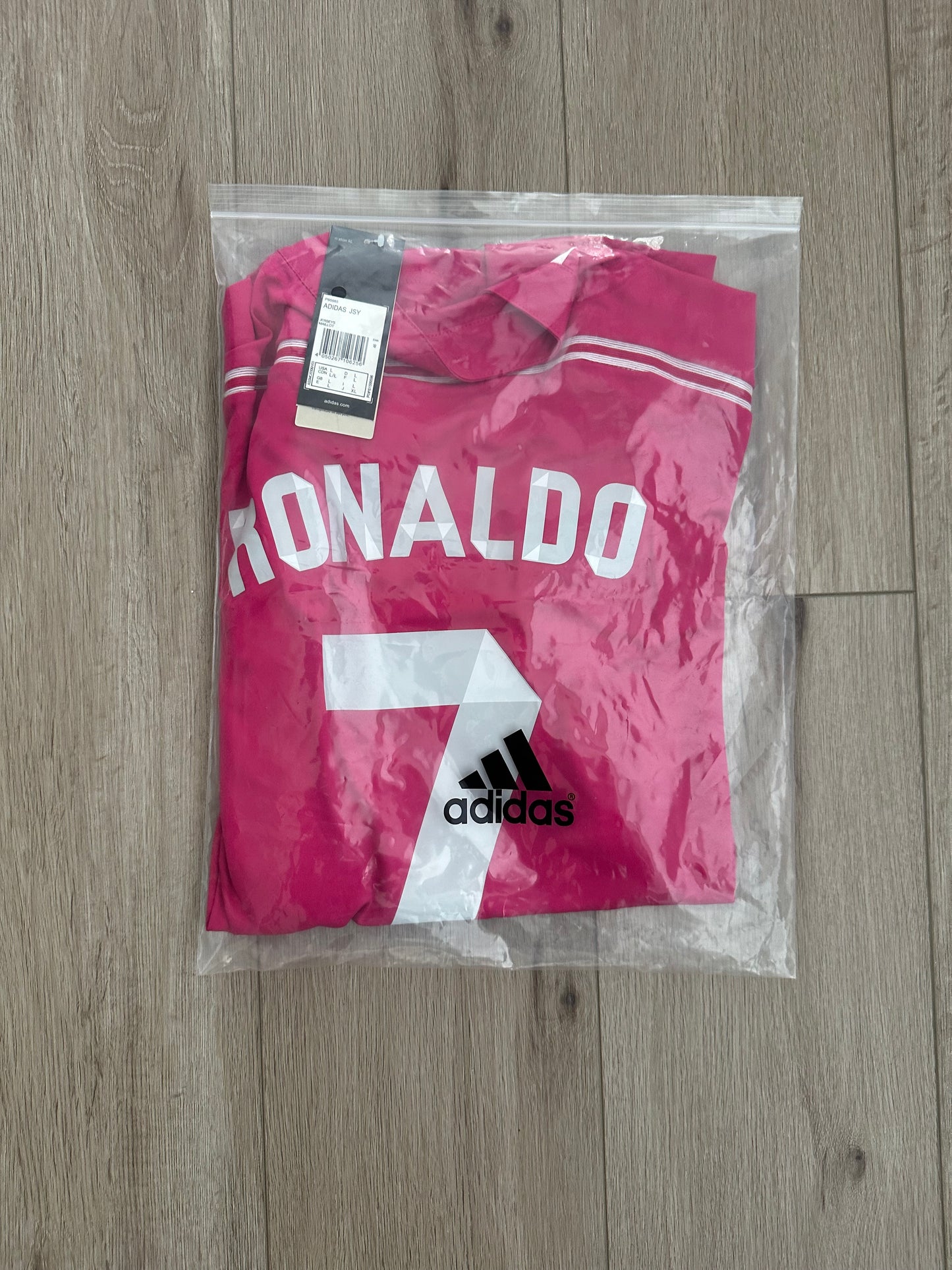 Real Madrid 14/15 Cristiano Ronaldo #7 Soccer Jersey Pink Champions Men Shirt