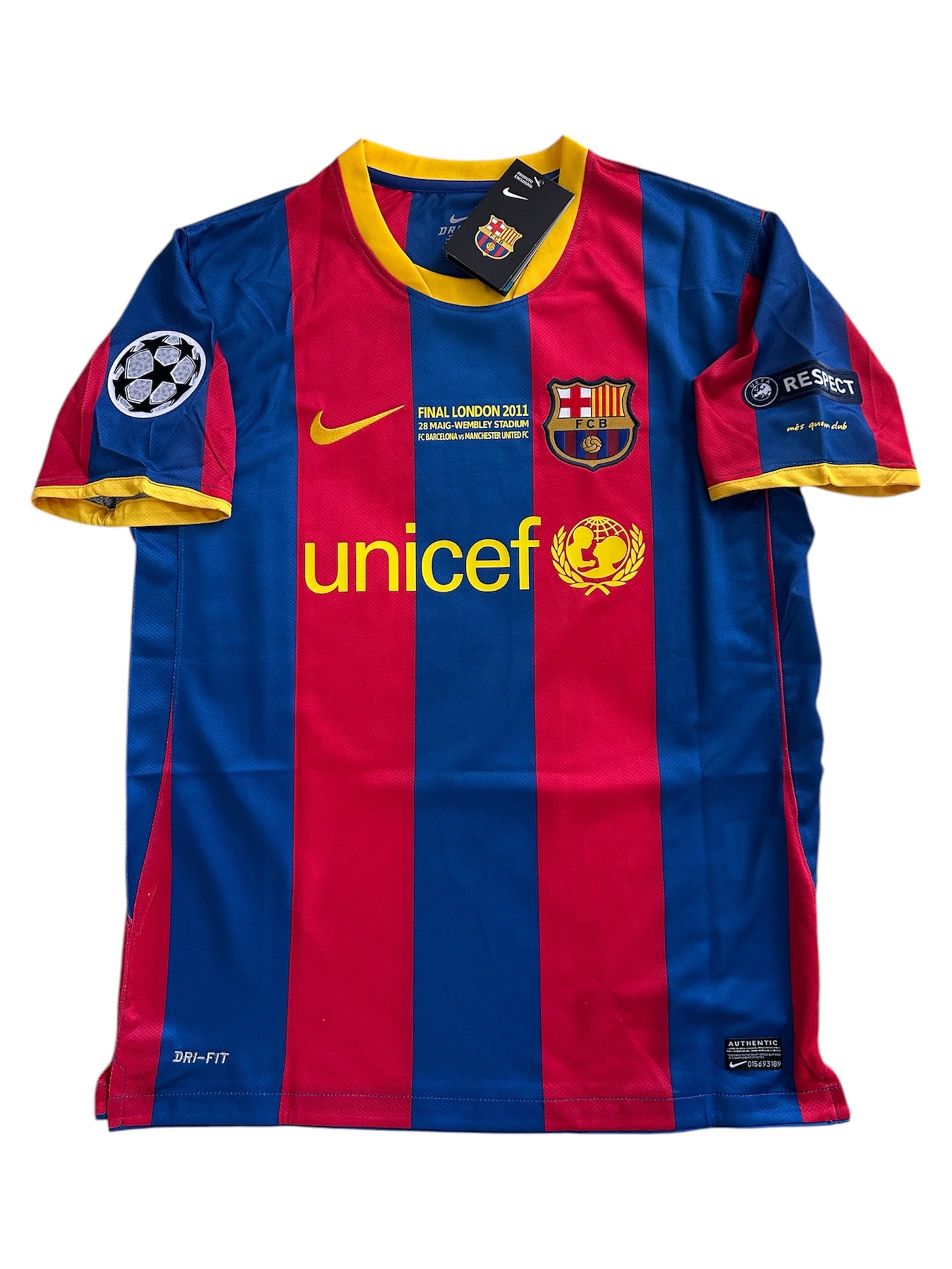 Barcelona 2011 Retro Soccer Jersey Messi #10 Final Champions Red Blue Shirt
