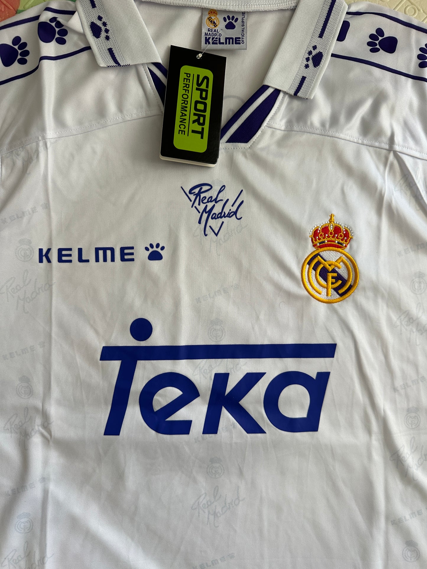 Real Madrid Ivan Zamorano #9 Retro Soccer Jersey Home white 1999 Men Size