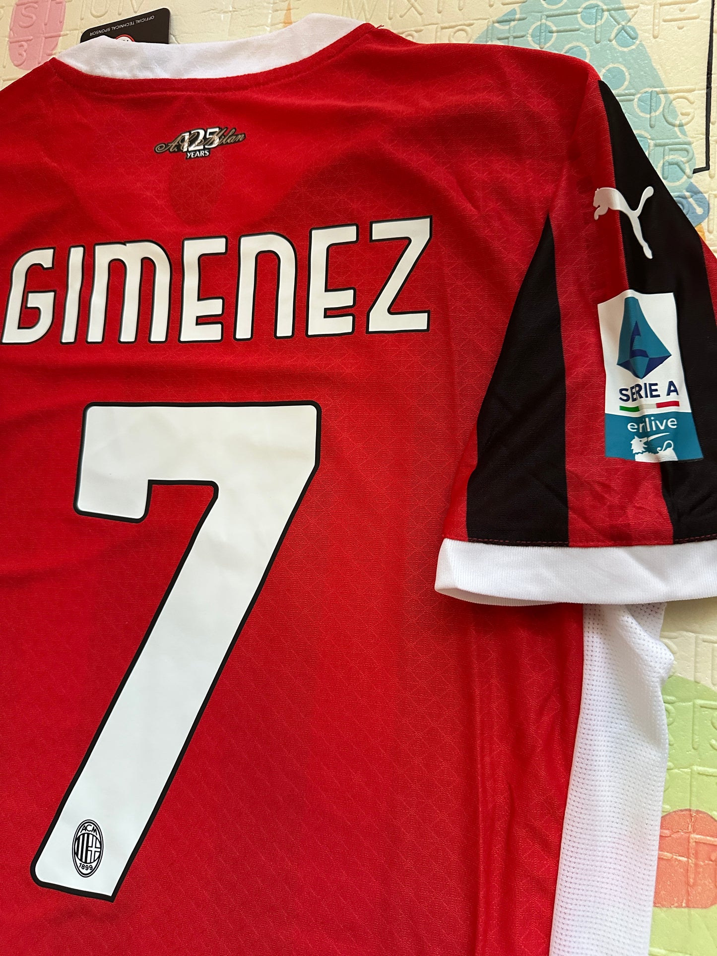 Milan Gimenez Soccer Jersey Red Men Size Player Version