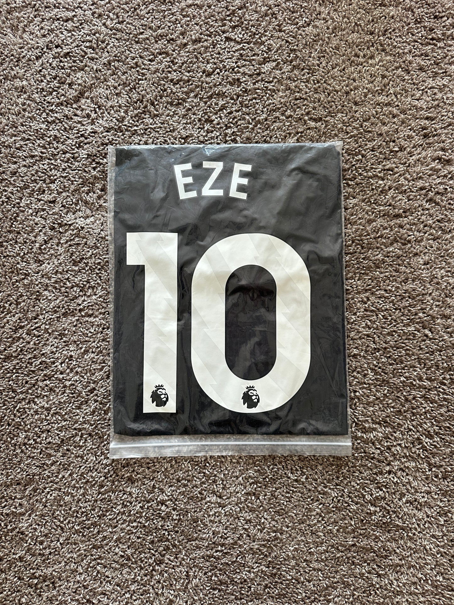 Crystal Palace 24/25 Away Black Soccer Jersey Eze #10 Player Version Premier