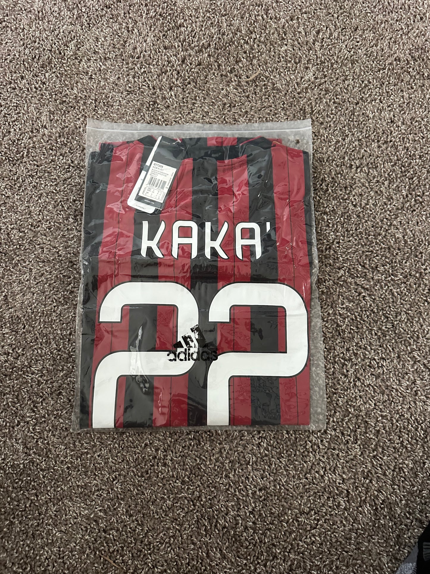 Milan 2013/14 Ricardo Kaka #22 Soccer Jersey Retro Men Size Home Red Black Shirt