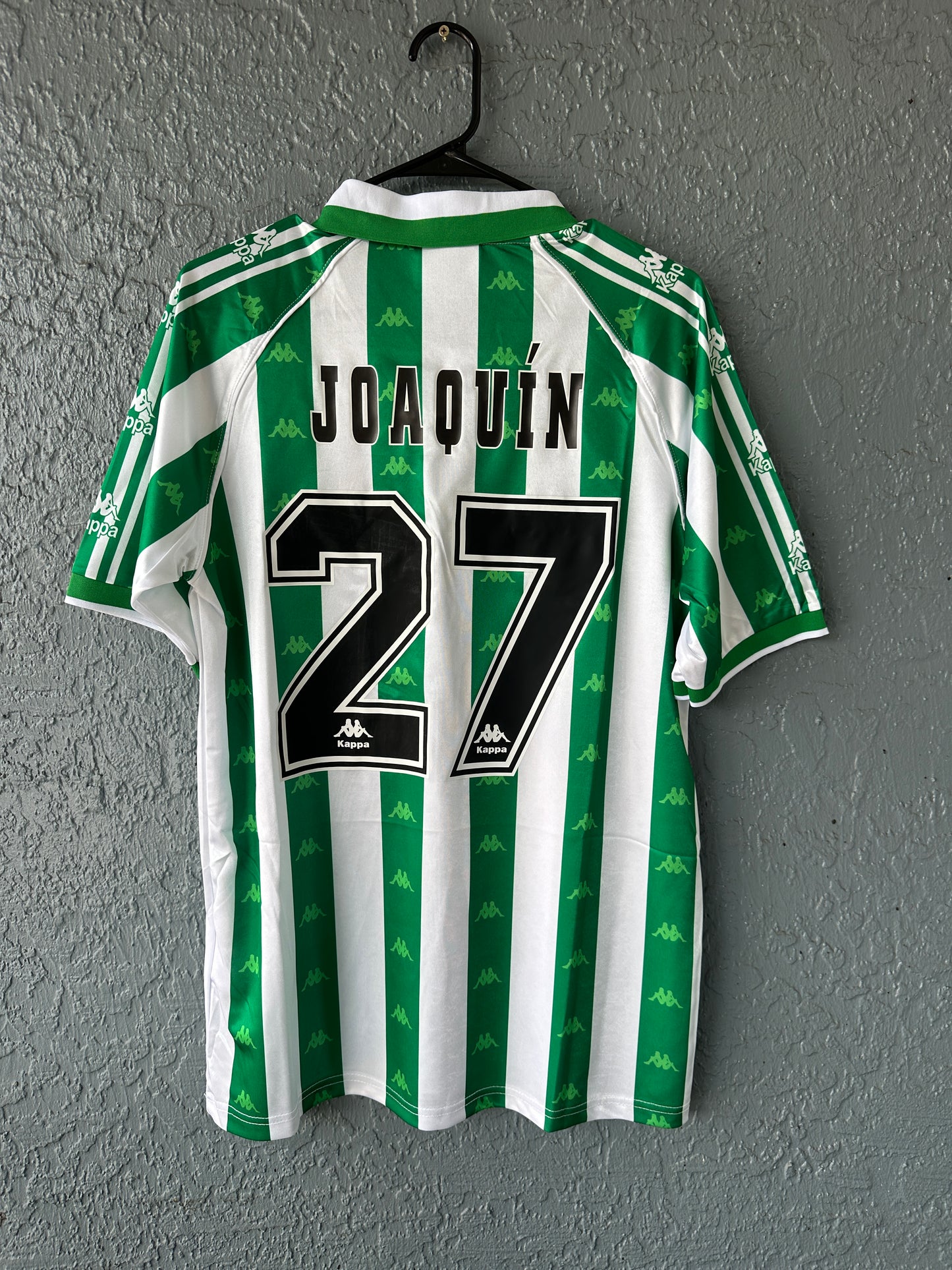 Real Betis Joaquin #27 Retro Soccer Jersey Home Green 95/97 Men size Shirt