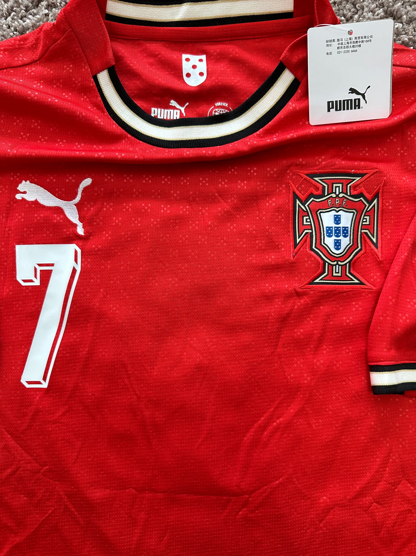 Portugal Cristiano Ronaldo 2025 Jersey Puma Edition Red Men Size