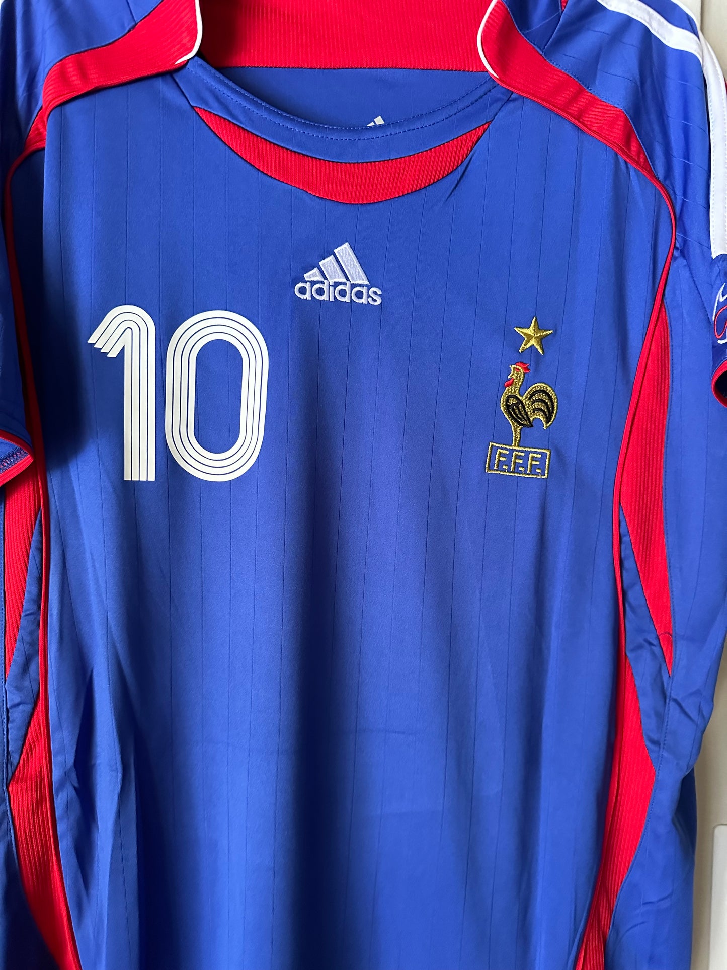 France Zinedine Zidane #10 Retro Soccer Jersey FWC 2006 Home Blue Men Size shirt
