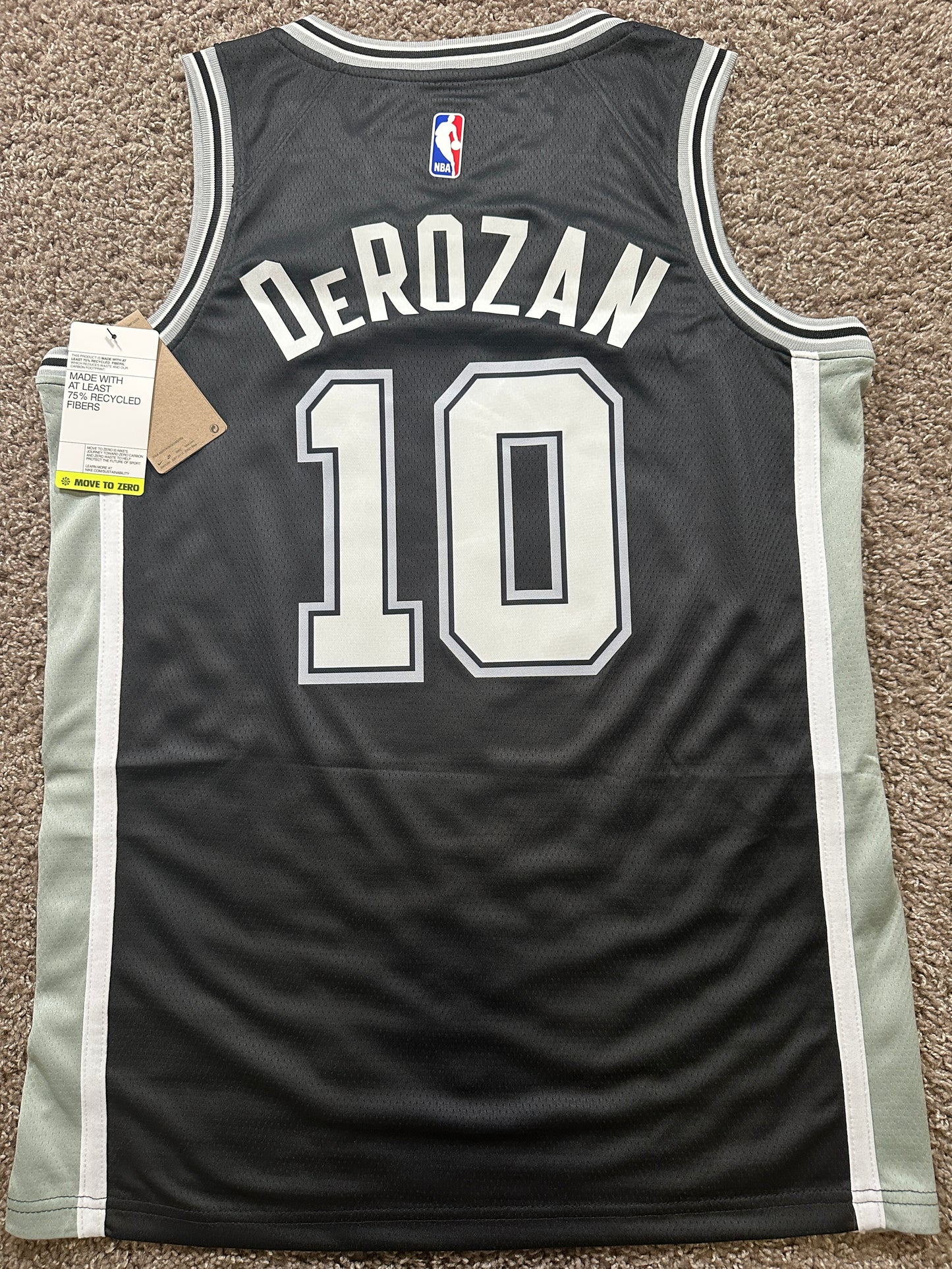 San Antonio Spurs Jersey DeRozan #10 Black Basketball Men’s