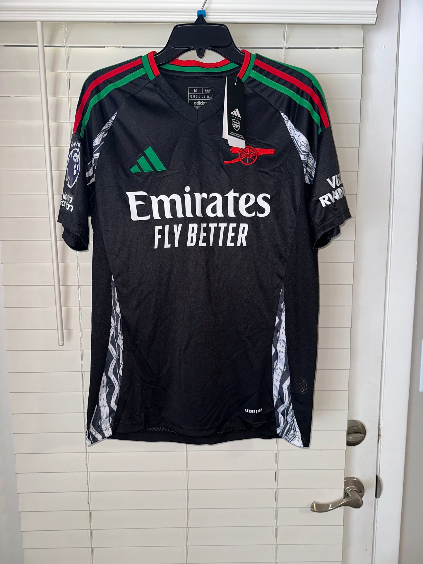 Arsenal Martin Odegaard #8 Black Away Soccer Jersey Men Premier Shirt Size Men