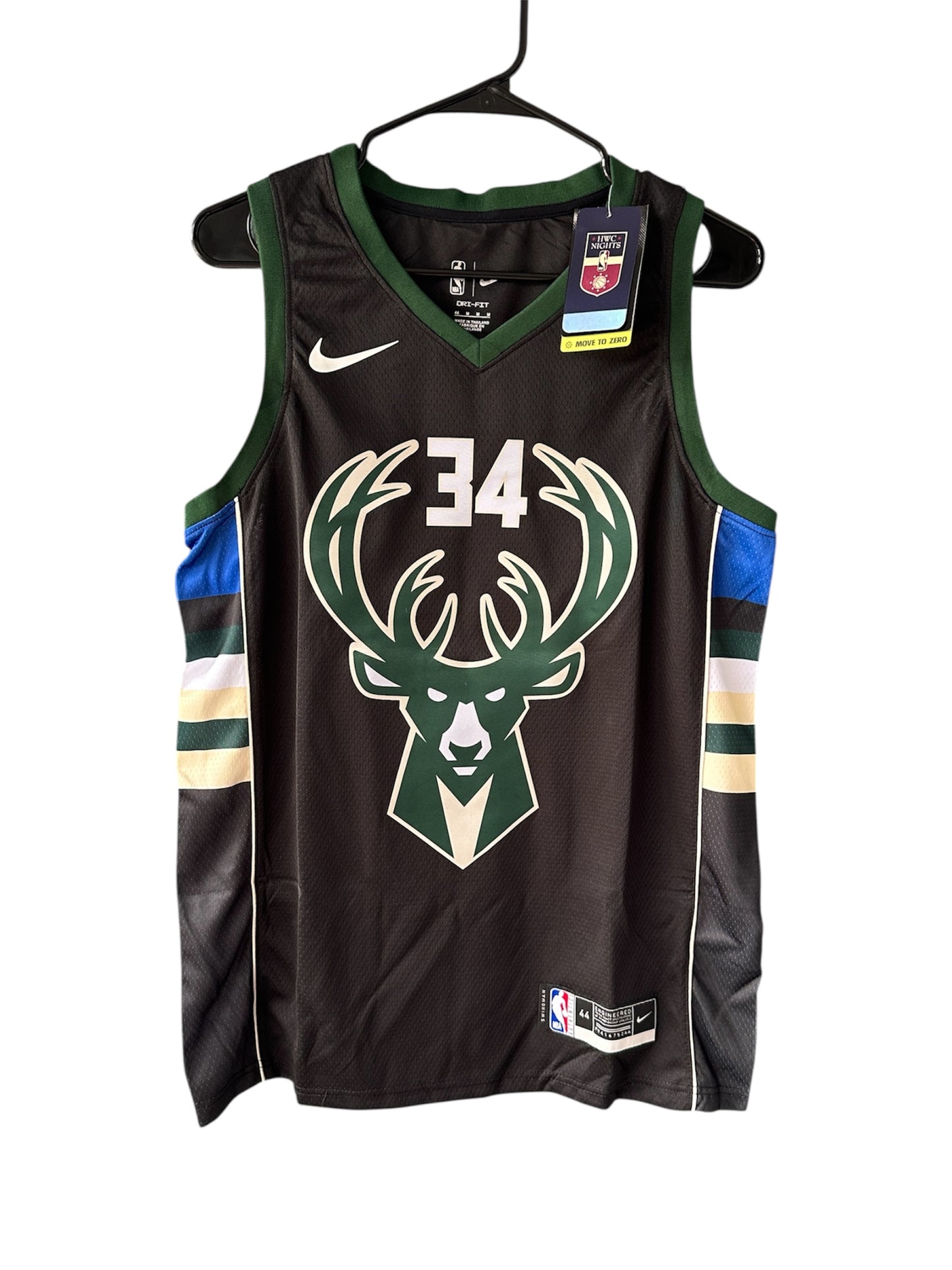 Milwaukee Bucks Antetokounmpo #34 Black Statement Edition