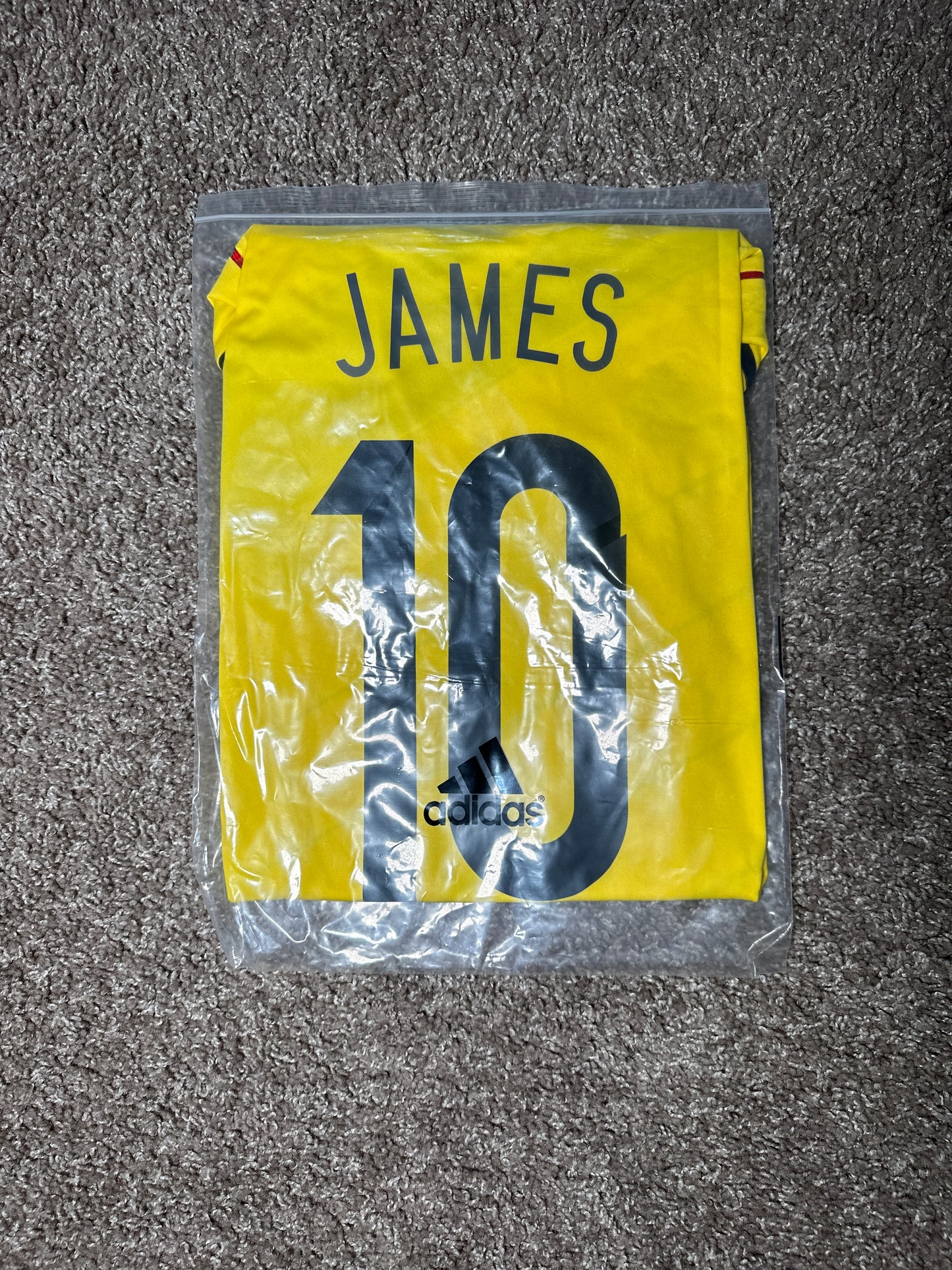 Colombia James Rodriguez #10 Home Yellow FWC Soccer Jersey 2014 Legend Men