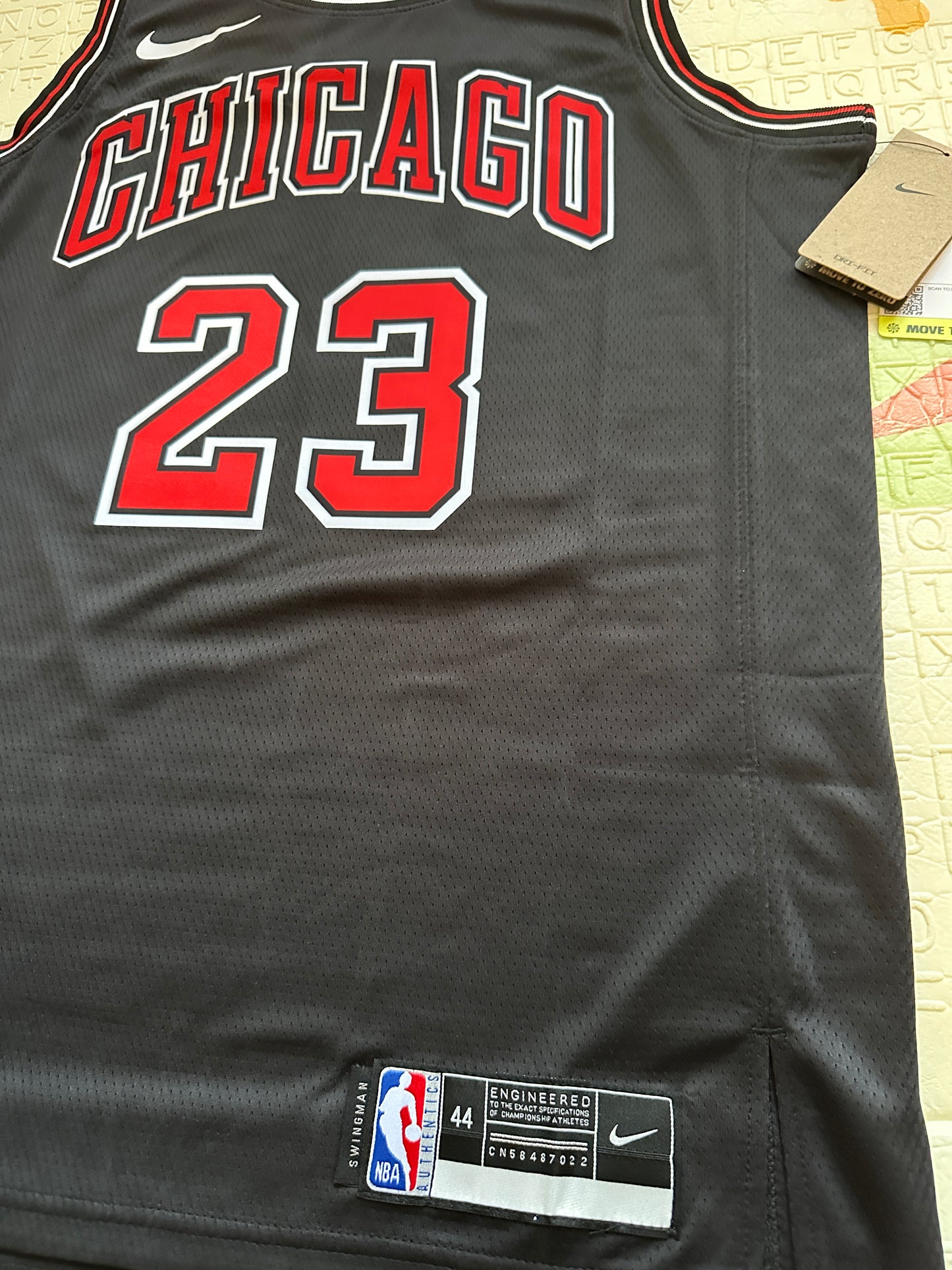 Chicago Bulls Michael Jordan #23 Retro Basketball Jersey Black Men Size
