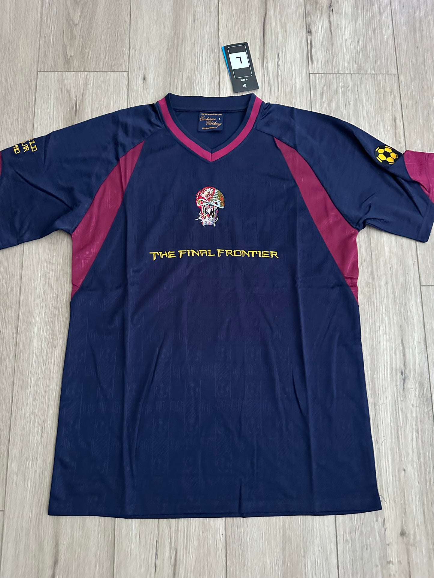 Soccer Jersey Retro 2010 West Ham Iron Maiden Home Red Blue Size Men Football