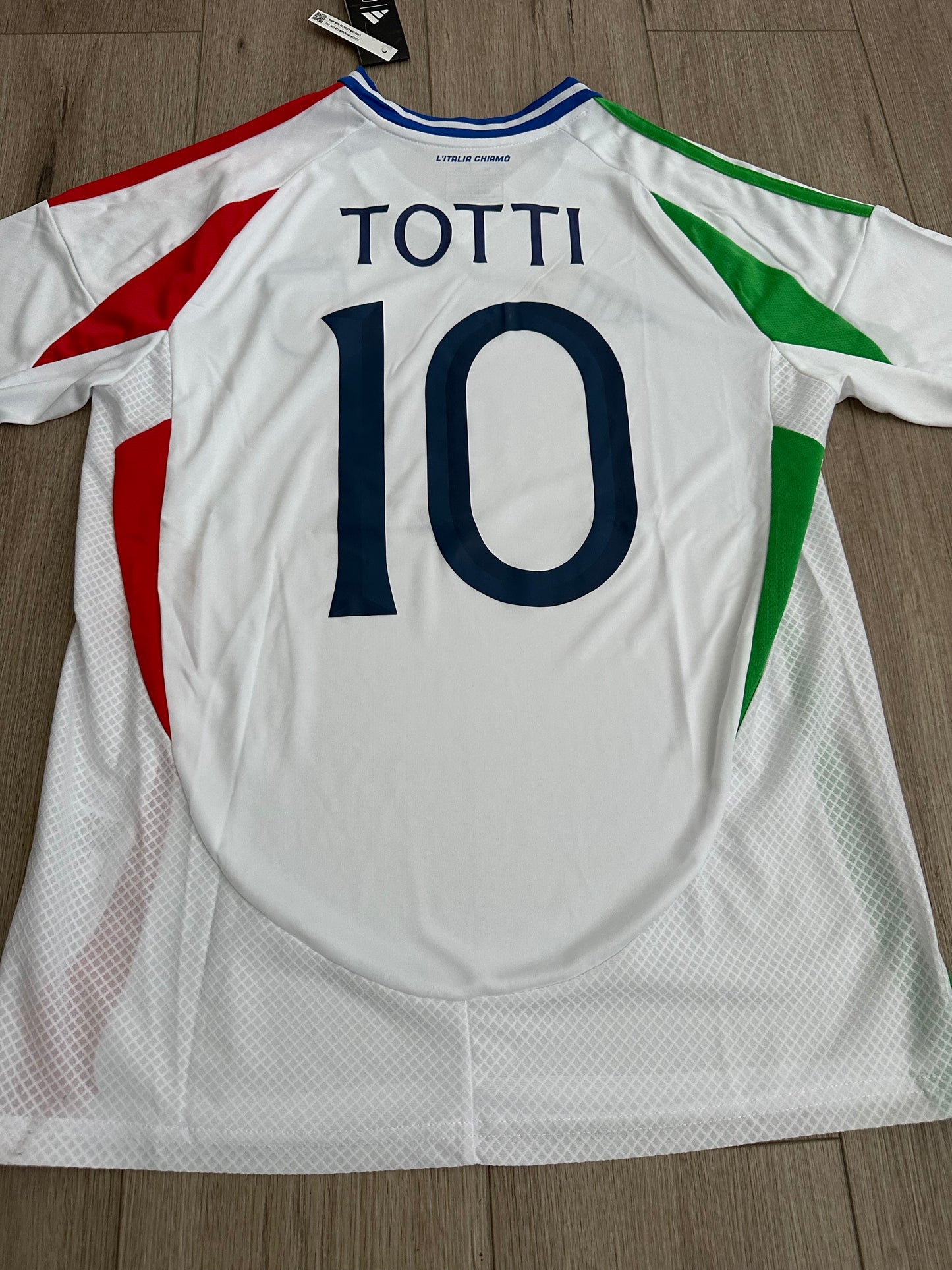 Soccer Jersey Italy Francesco Totti 10 Away White 2024 Euro Football Men Size