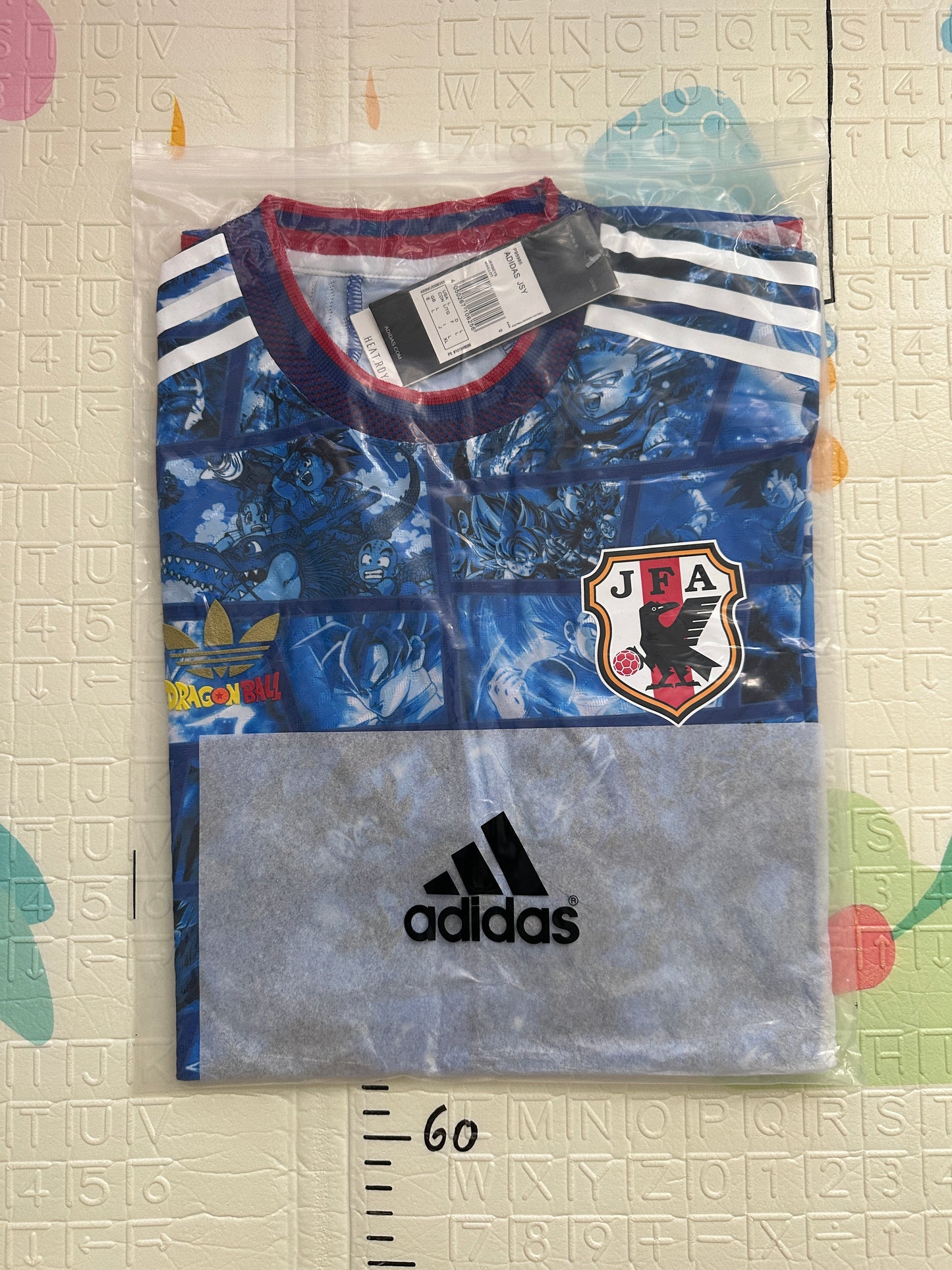 Japan Dragon Ball Z Soccer Jersey Blue Special Edition Anime Men Size Shirt