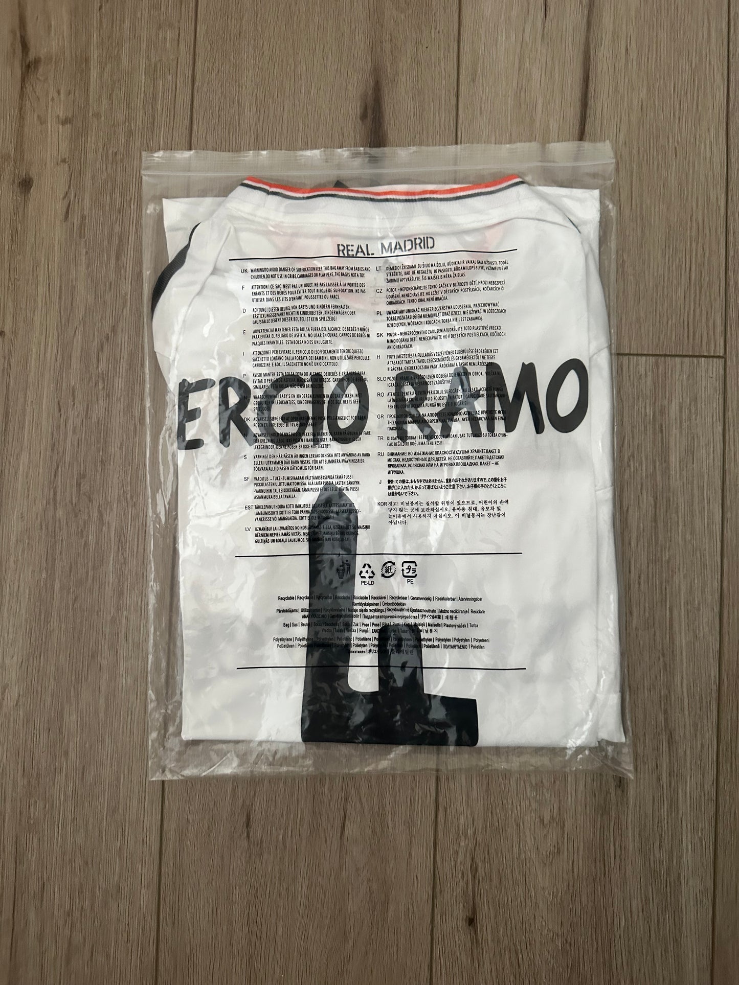 Real Madrid Sergio Ramos #4 Retro Soccer Jersey 2014 Final UCL White Men Size