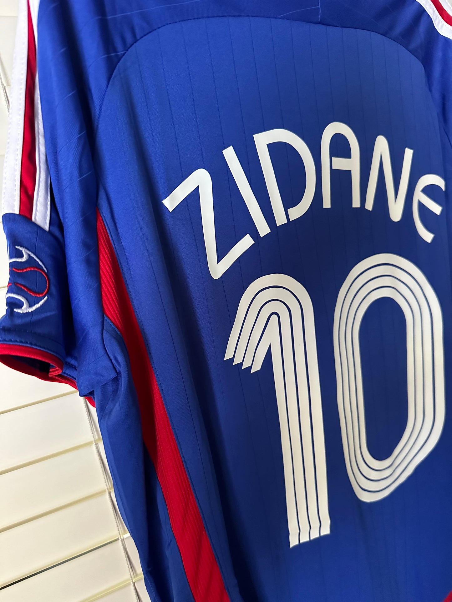 France Zinedine Zidane #10 Retro Soccer Jersey FWC 2006 Home Blue Men Size shirt