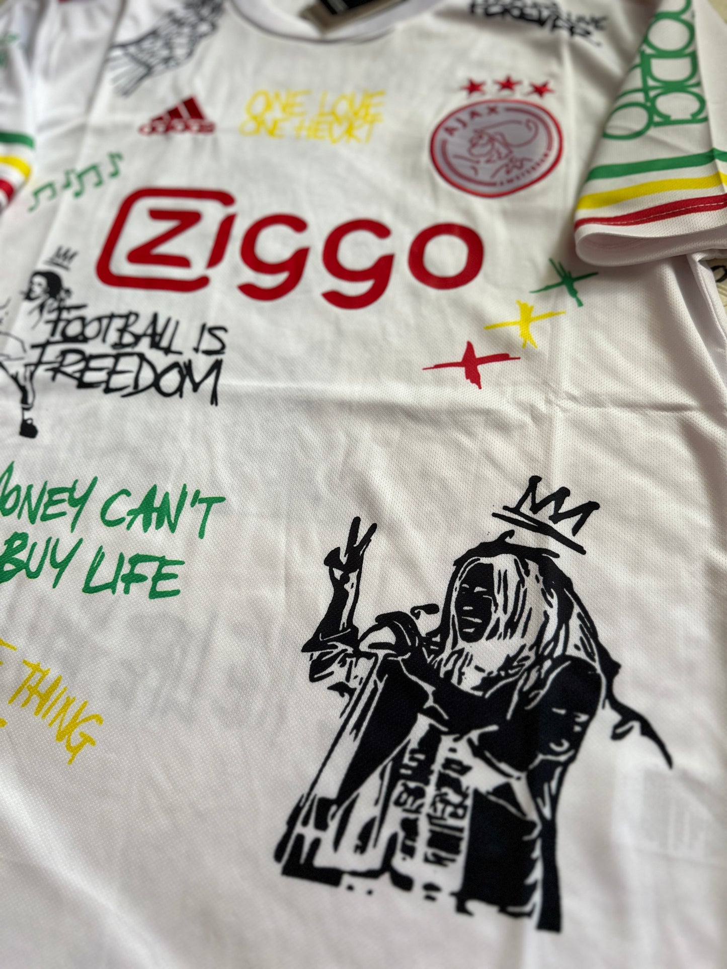 Rare Soccer Jersey Bob Marley Special Edition White Regular Size 2025